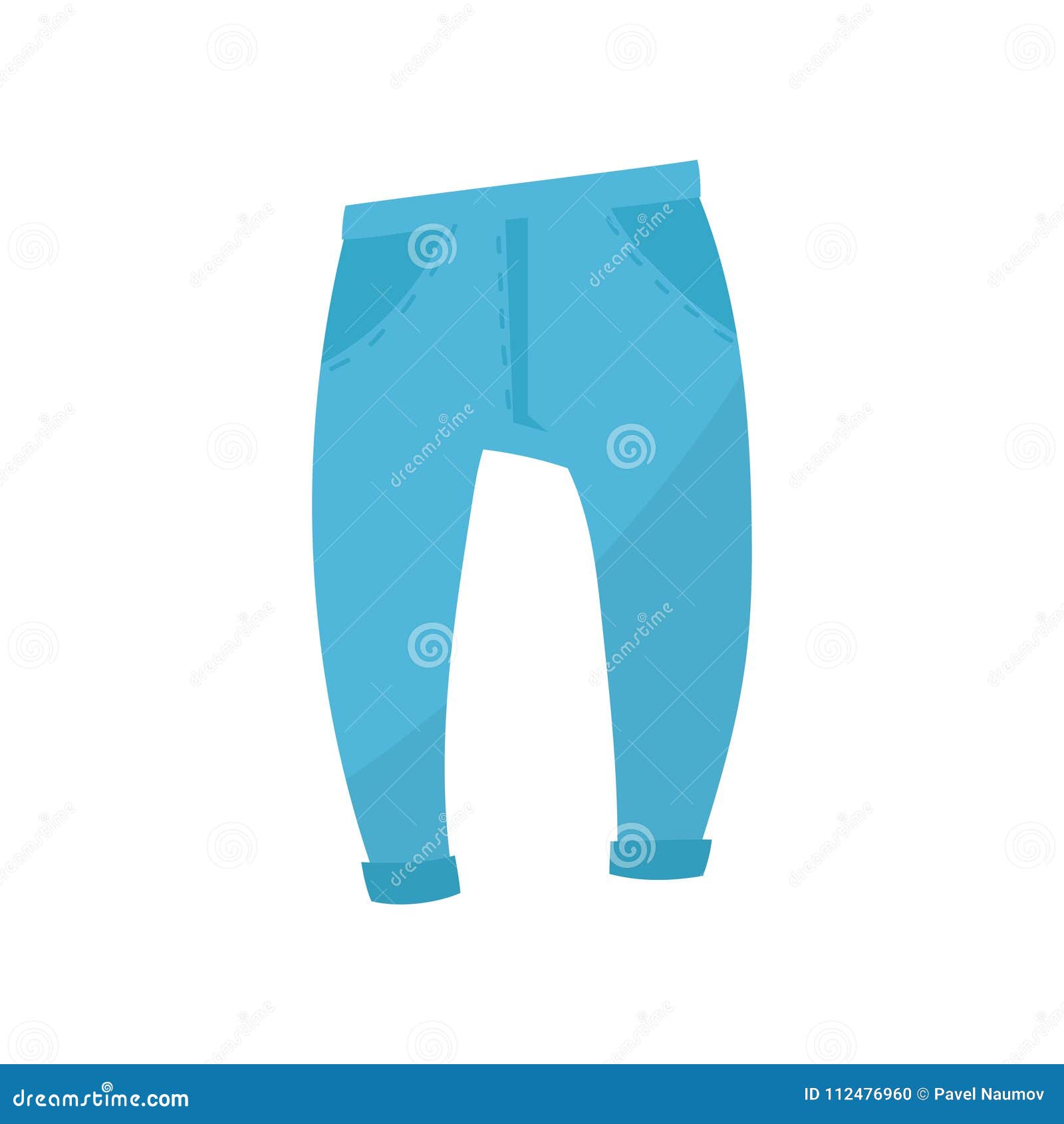 Blue Sweatpants, Boys Wear Vector Illustration on a White Background ...