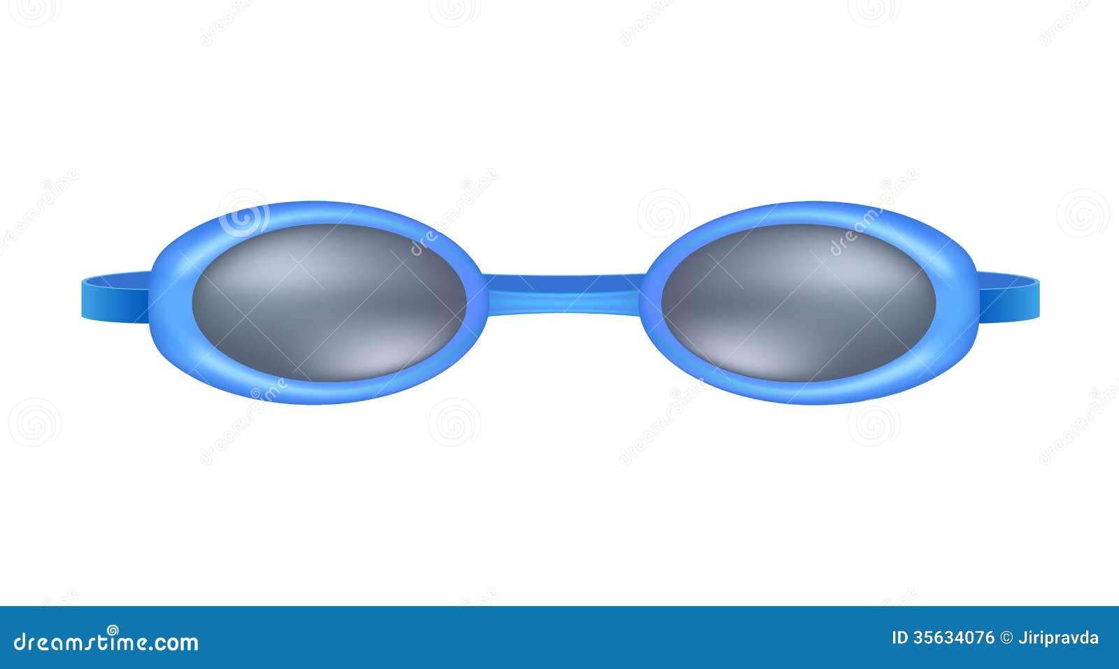 blue swimming goggles