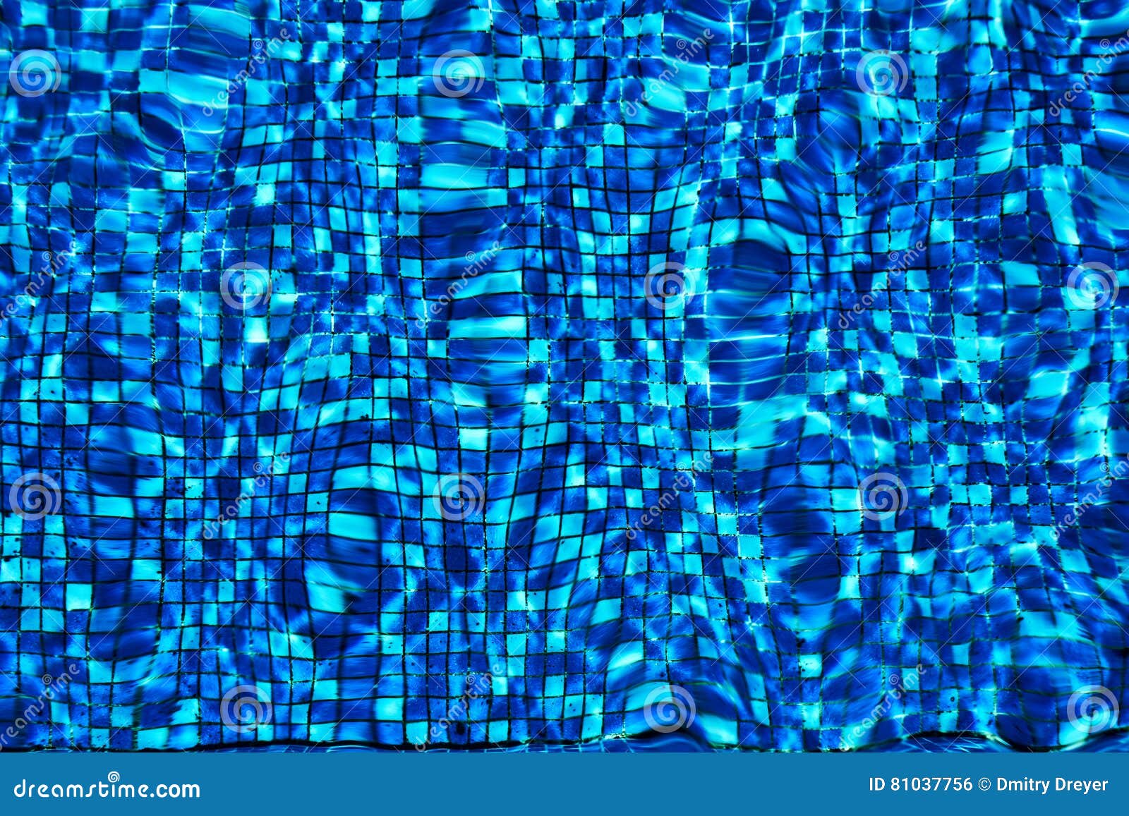 Blue Swimming Pool Tile Background Stock Photo - Image of bright