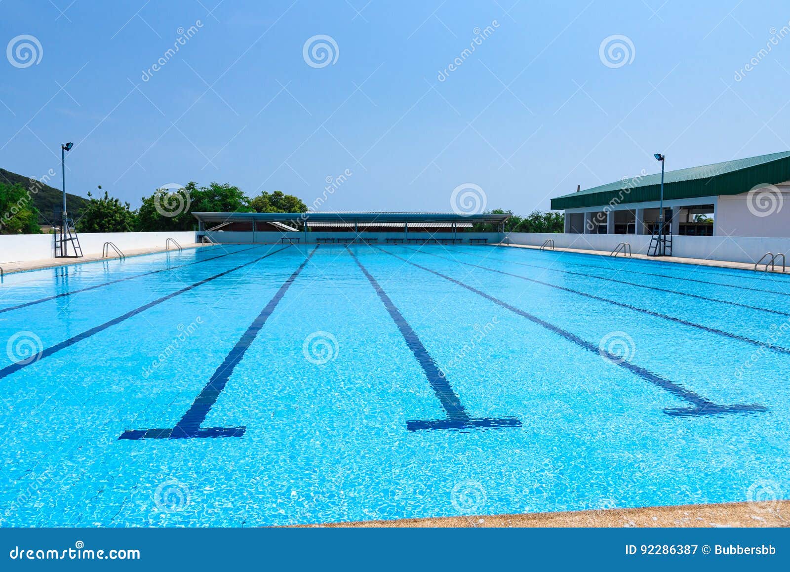Blue Swimming Pool at Sport Center. Stock Image Image of healthy