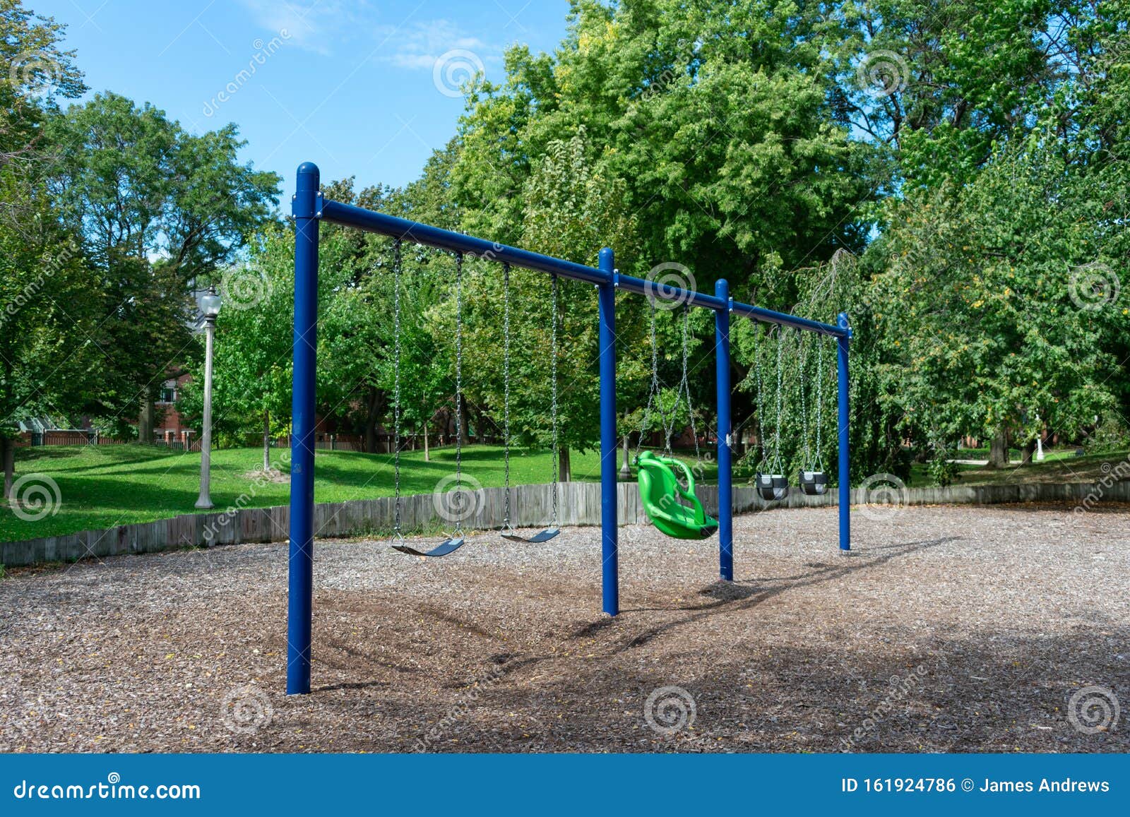 blue swing set