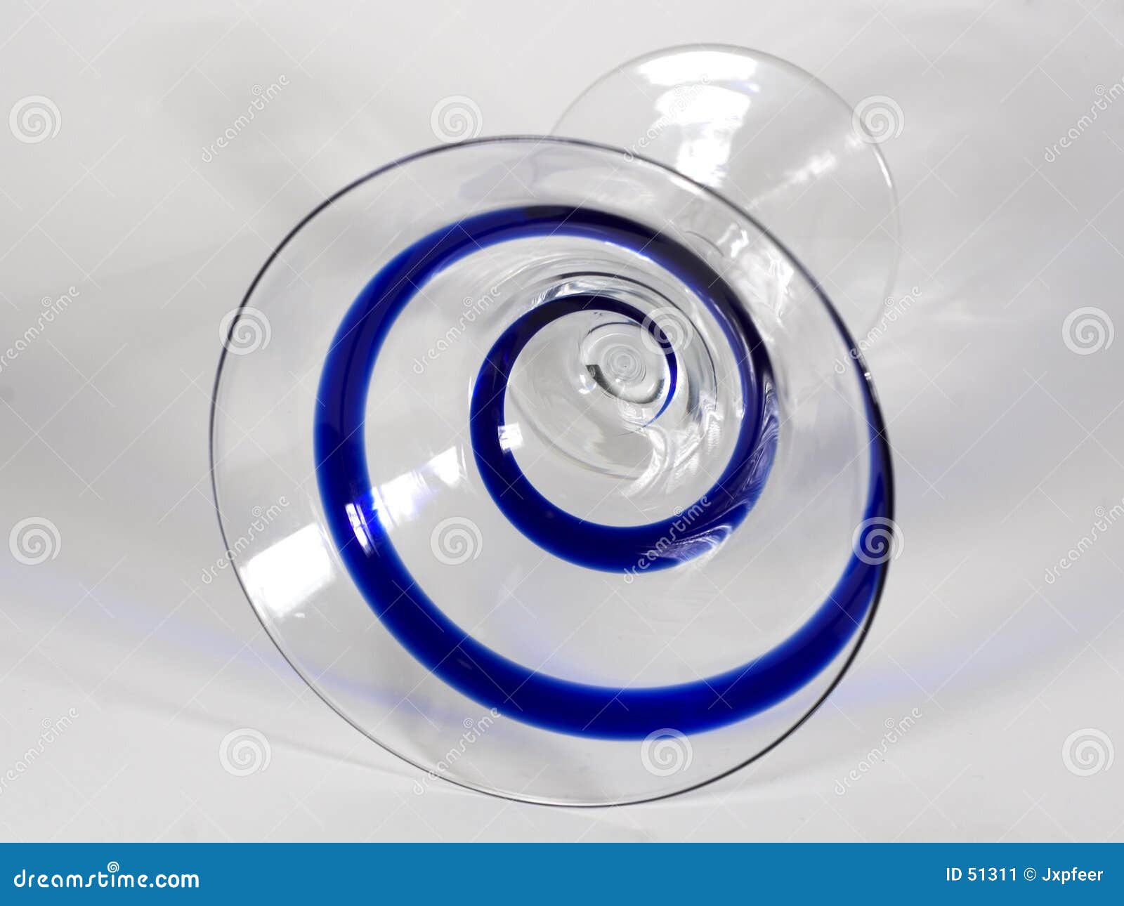 Blue swirl martini glass stock image. Image of barware, swirl 51311