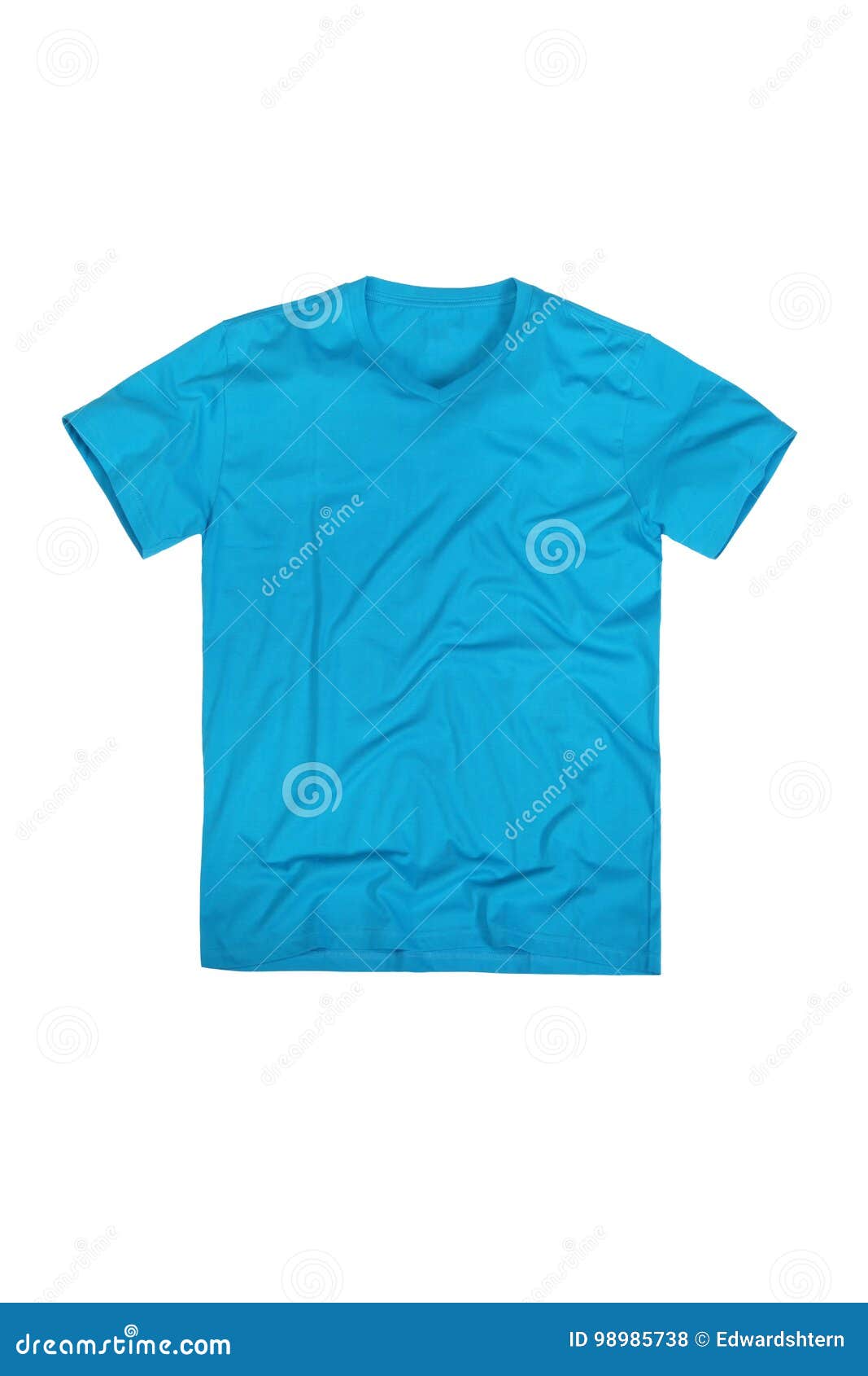 Blue T-shirt Isolated on White Stock Photo - Image of cute, flat: 98985738