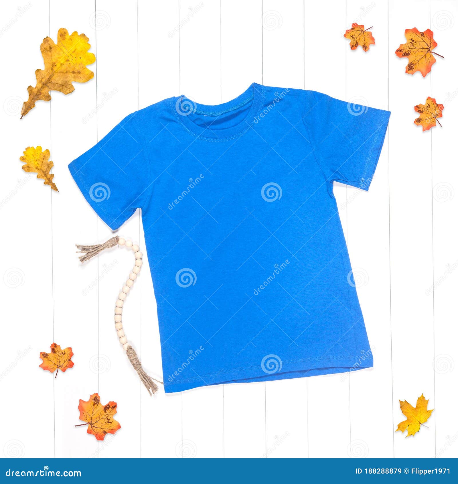 Download Blue T-shirt Mockup On White Background Stock Image ...