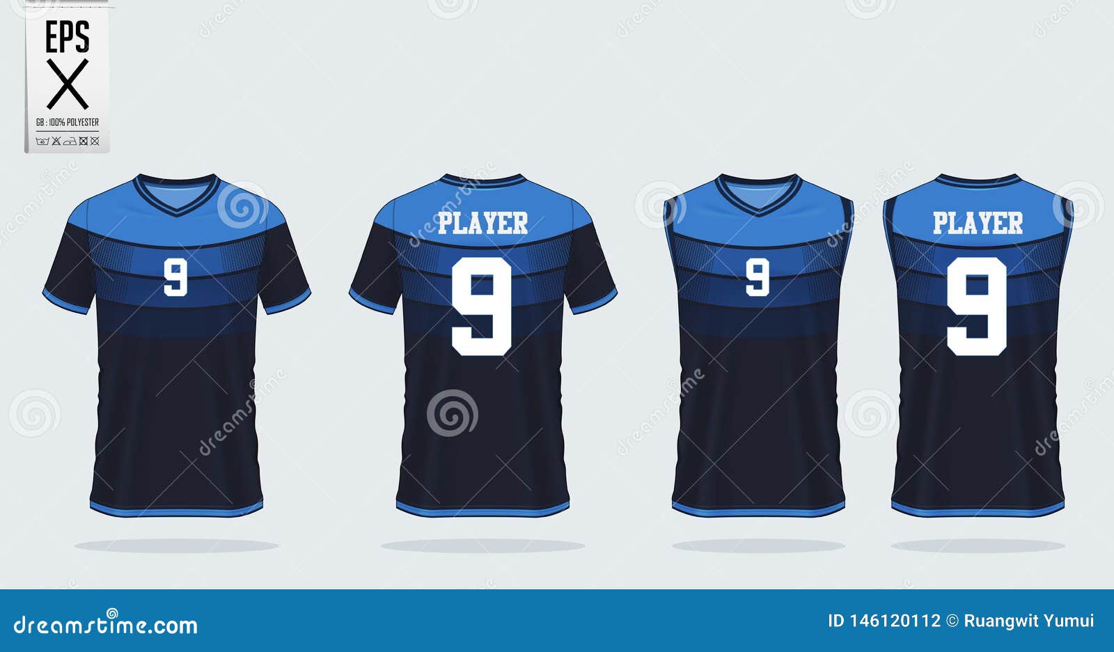 Download Blue T Shirt Sport Mockup Template Design For Soccer Jersey Football Kit And Tank Top For Basketball Jersey Sport Uniform Mockup Stock Illustration Illustration Of Raglan Jersey 146120112