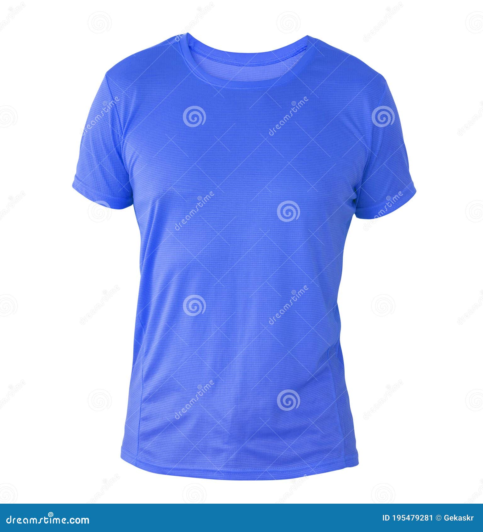 Blue T-shirt Template on Invisible Mannequin Stock Image - Image of ...