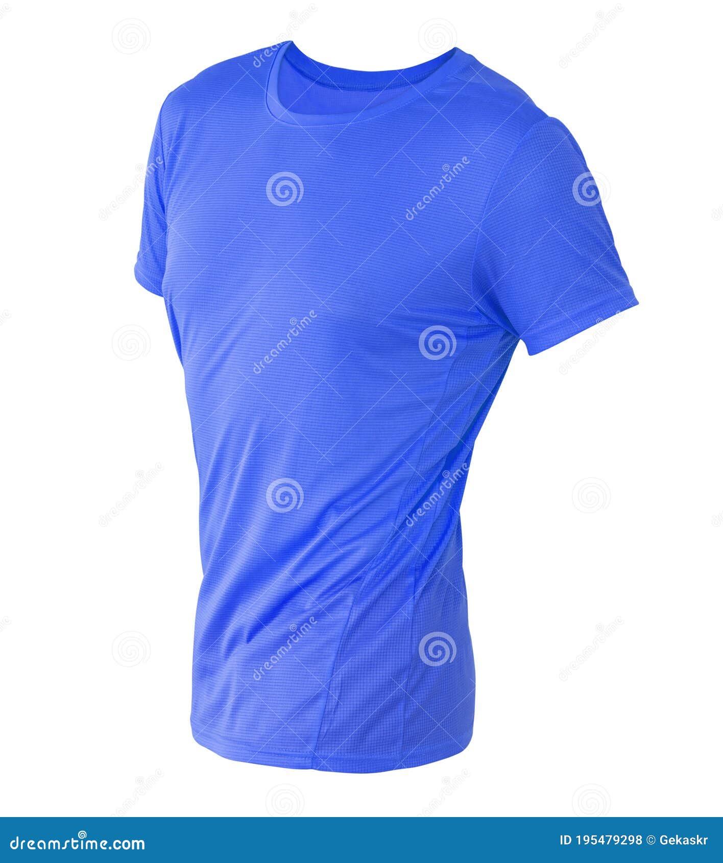 Blue T-shirt Template on Invisible Mannequin Stock Photo - Image of ...