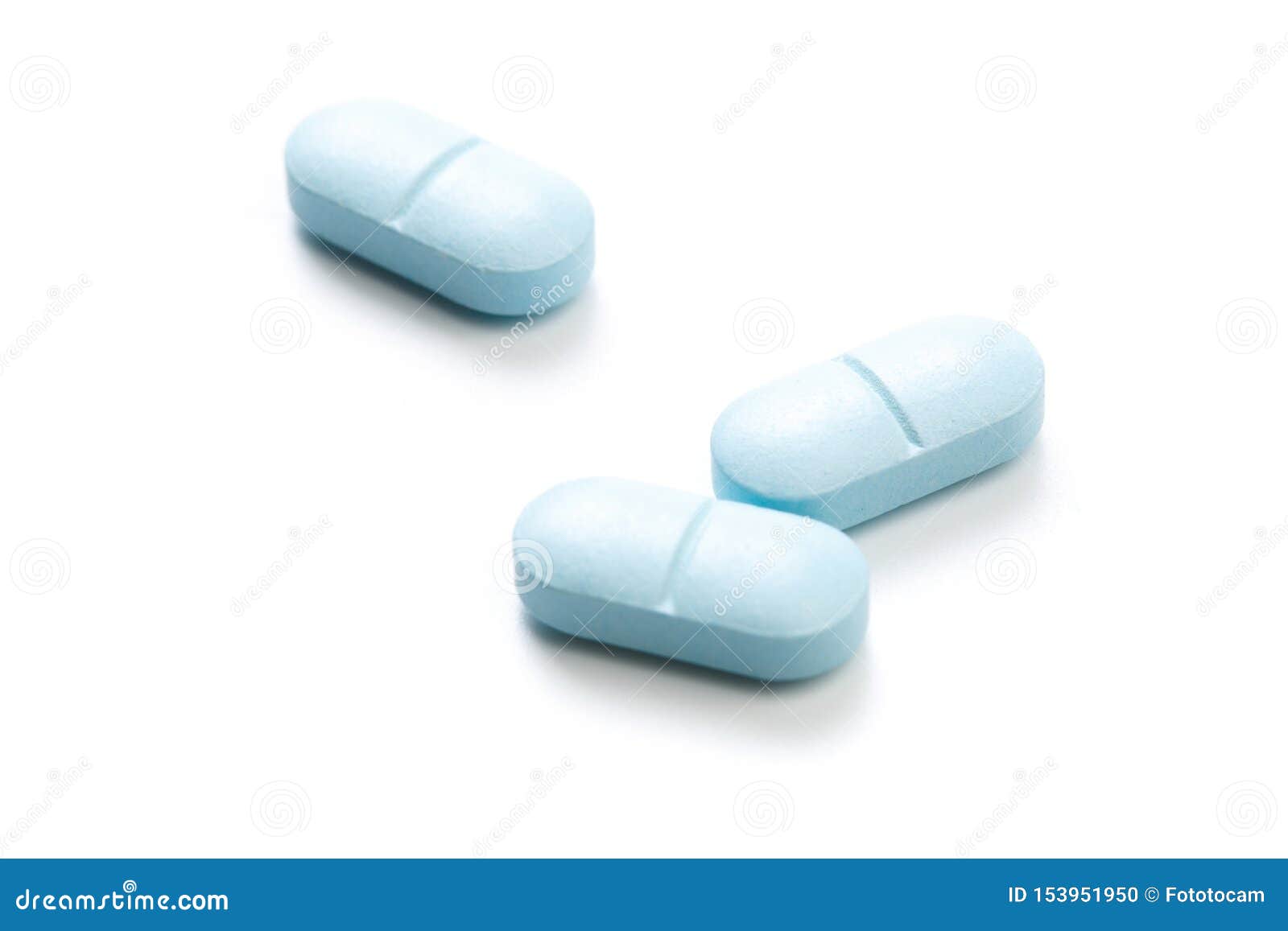 Blue Tablets Isolated on White Background Stock Photo Image of