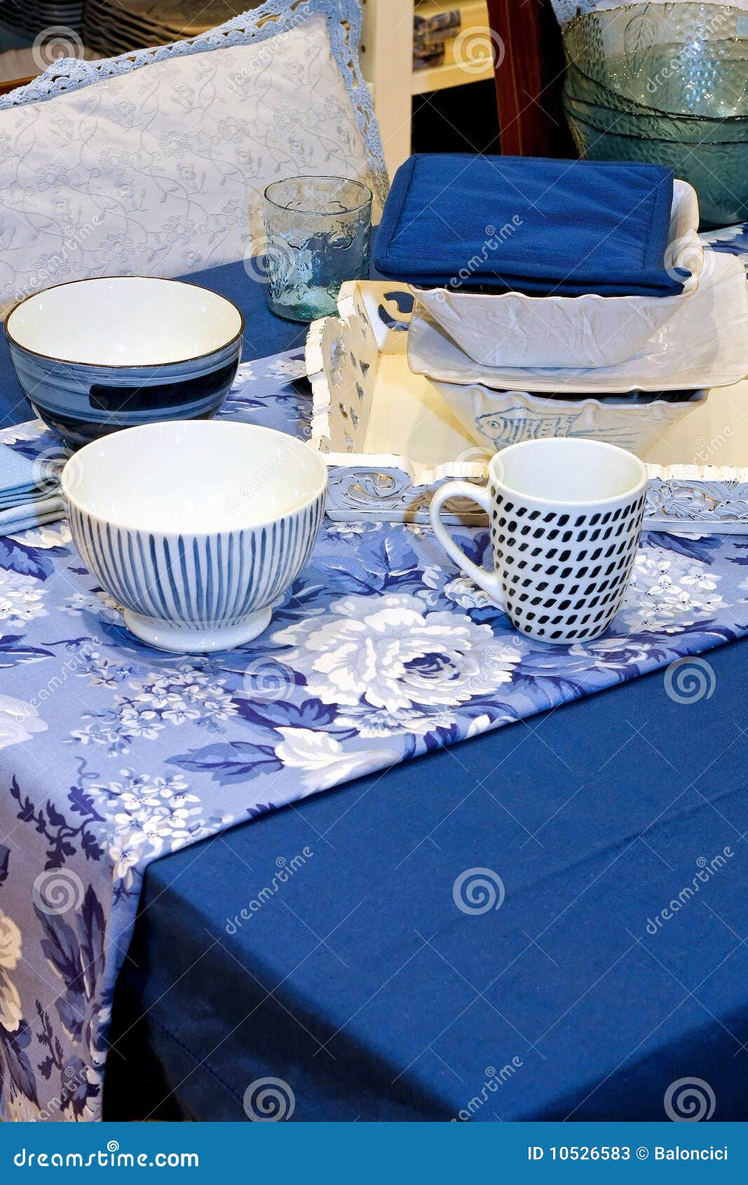 Blue tableware stock image. Image of tableware, bowl 10526583