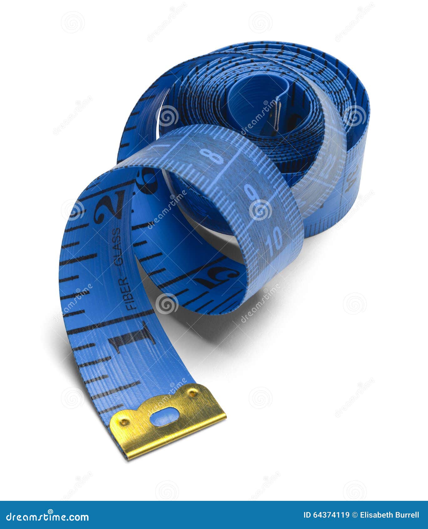 Blue Tape Measure stock image. Image of tool, tape, spiral 64374119