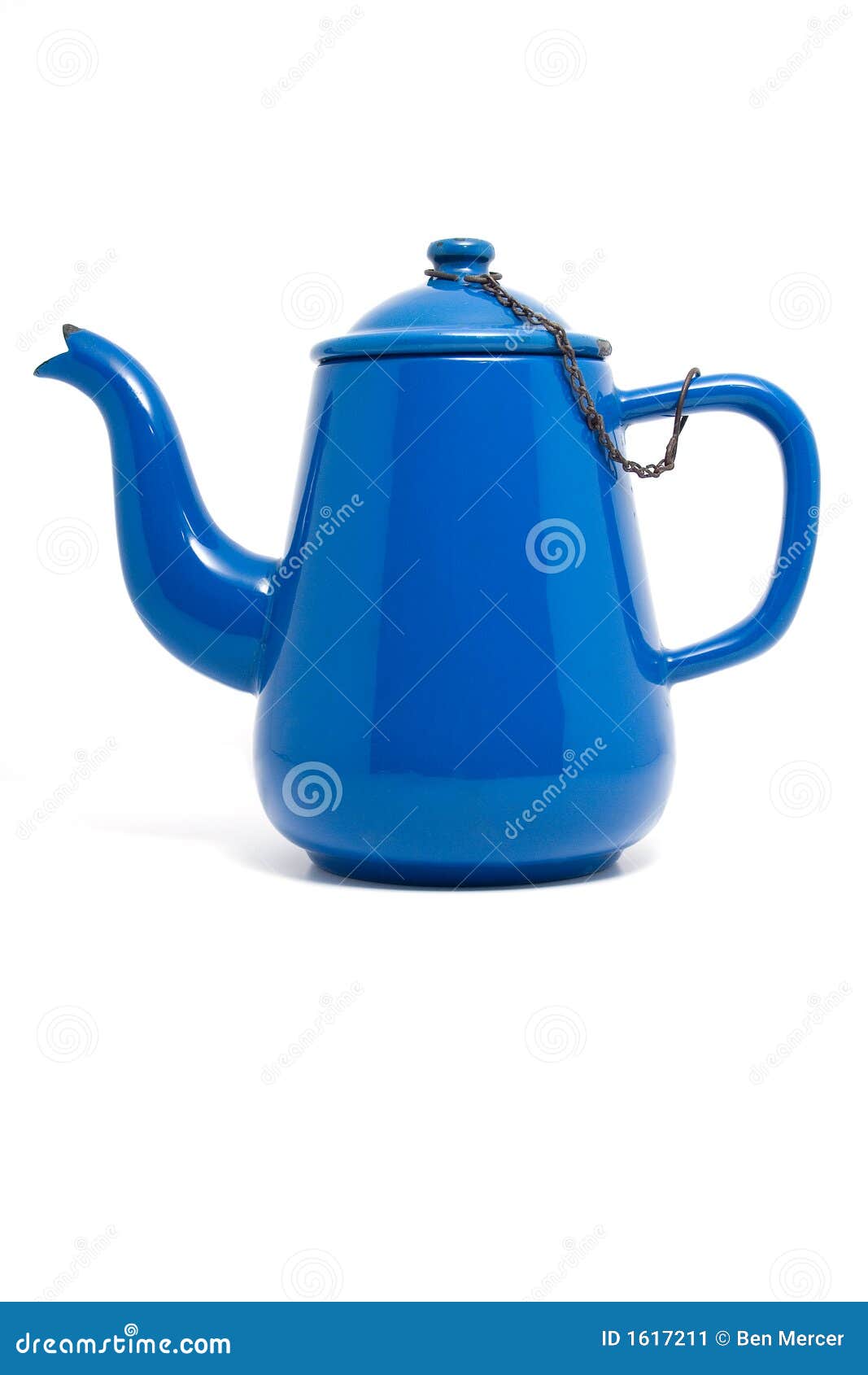 Blue Teapot stock image. Image of enameled, antique, brew 1617211