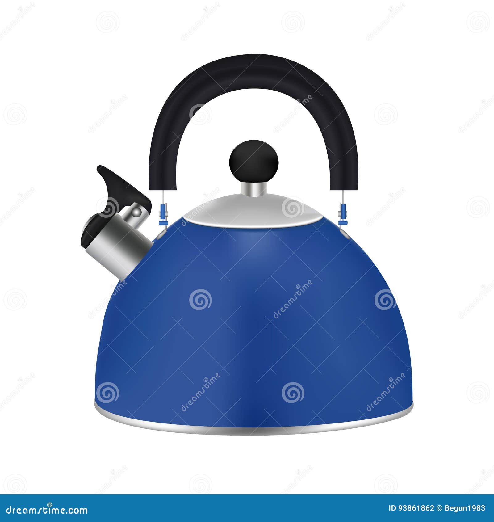 Blue teapot in stock vector. Illustration of coffee, breakfast 93861862