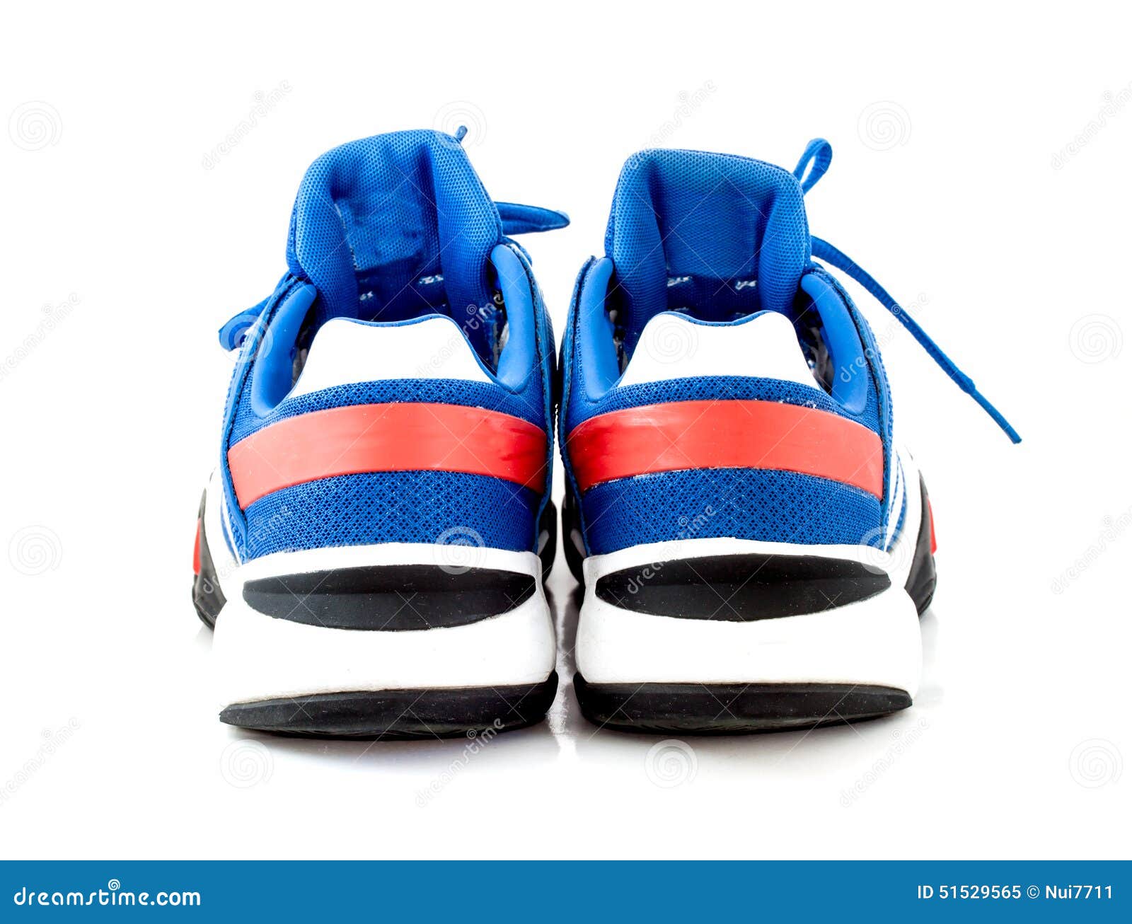 Blue Tennis Shoes on White Backgound Stock Image - Image of sneakers ...