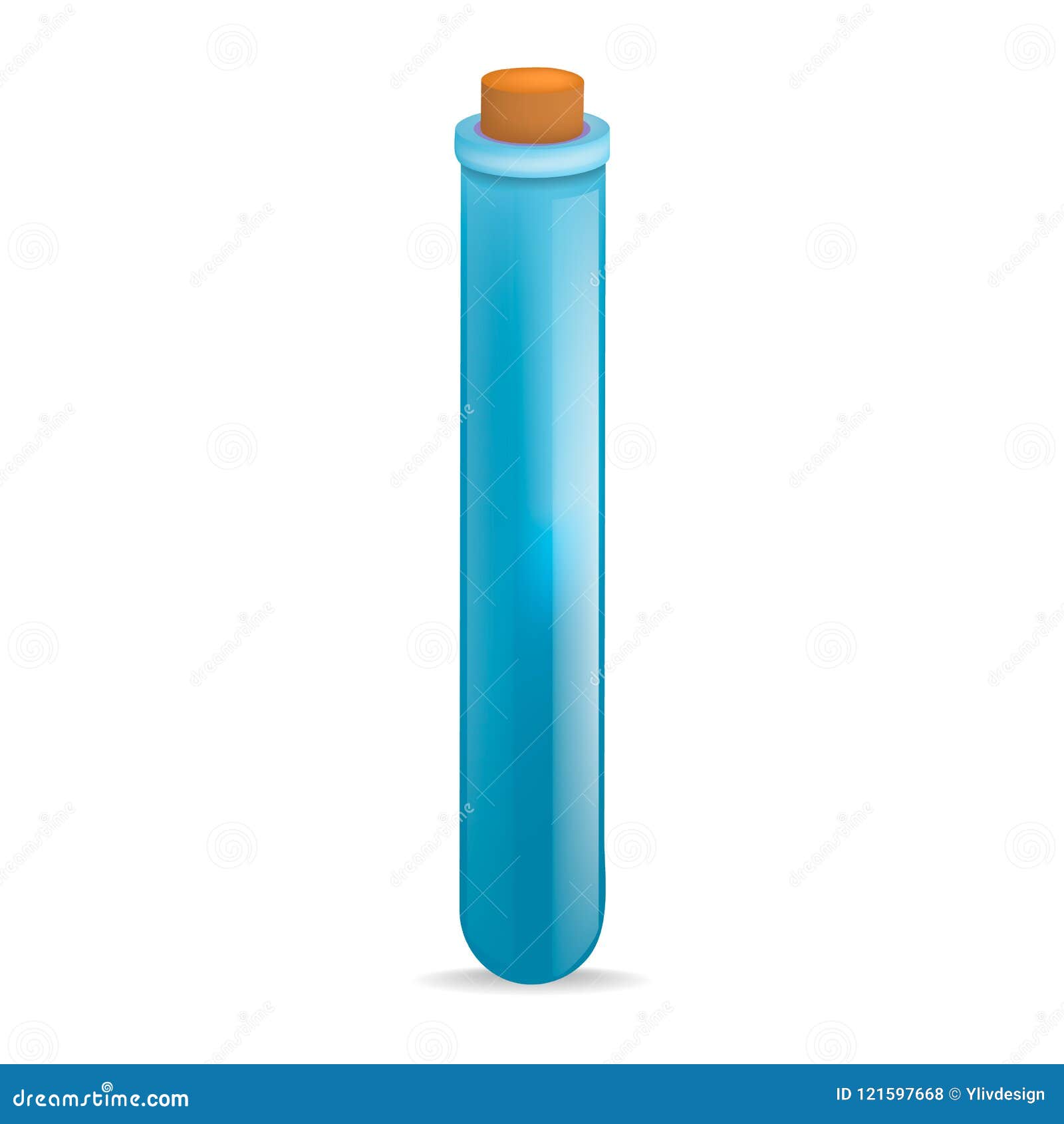 Download Blue Test Tube Mockup, Realistic Style Stock Vector - Illustration of illustration, glass: 121597668