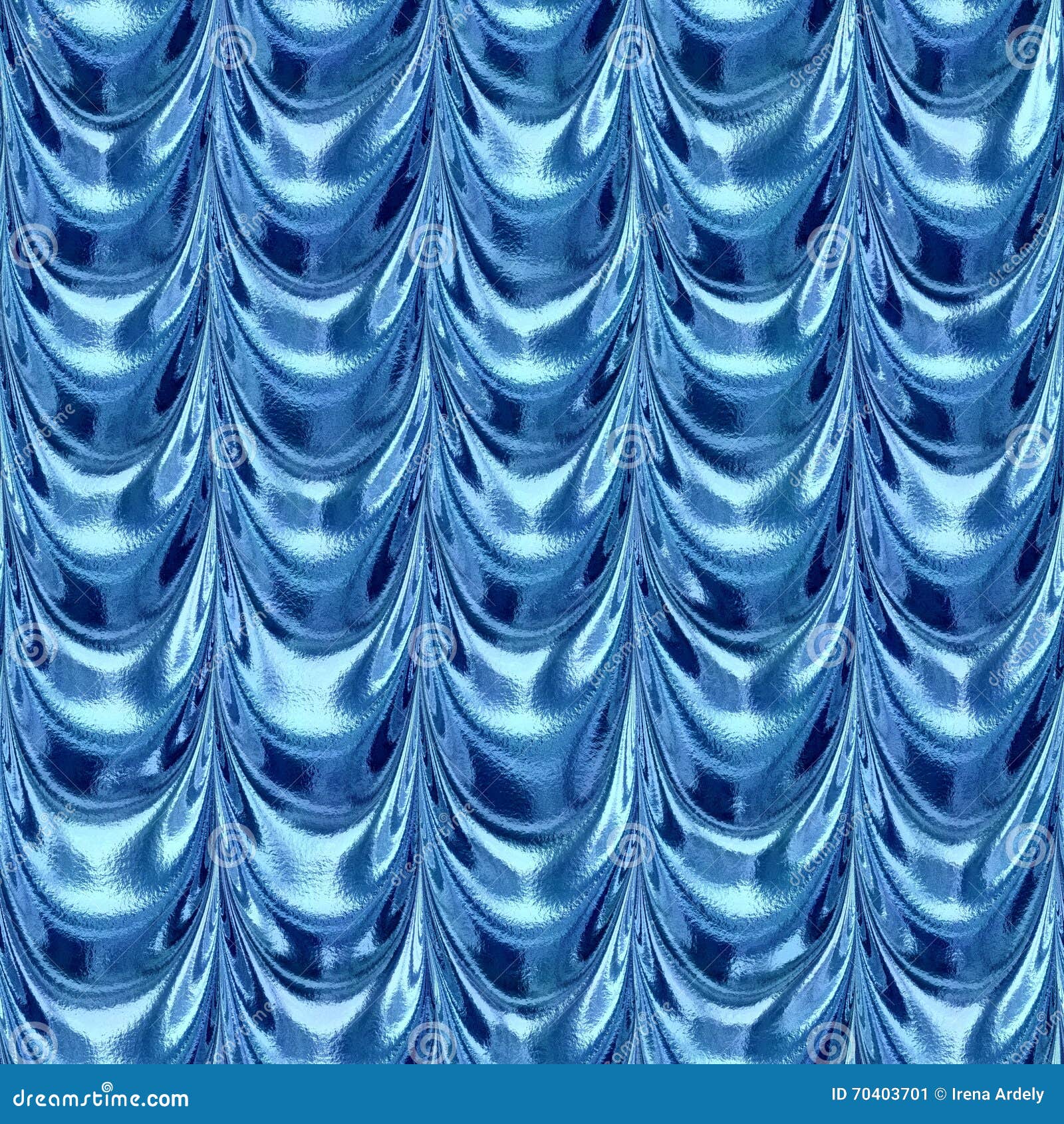 Blue Textile Fabric Drapery Material Seamless Pattern Texture