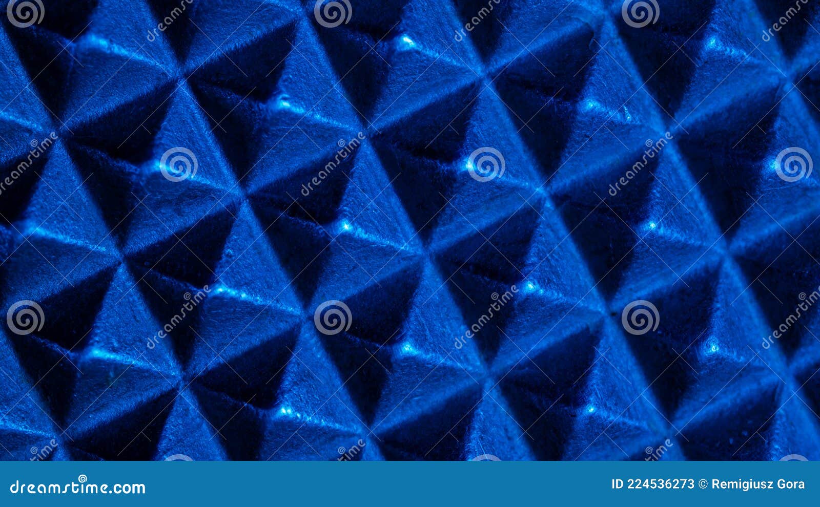 blue texture macro photo of the pyramids on tapete
