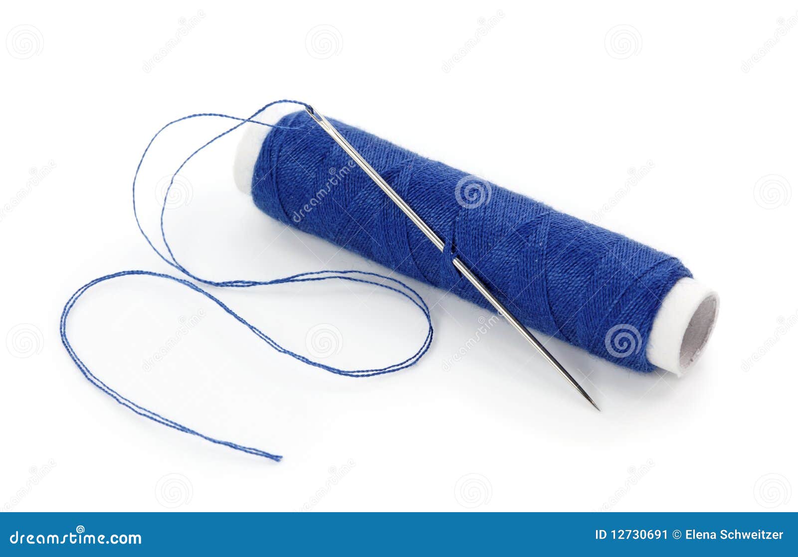 Blue thread stock image. Image of stuff, tailor, white - 12730691