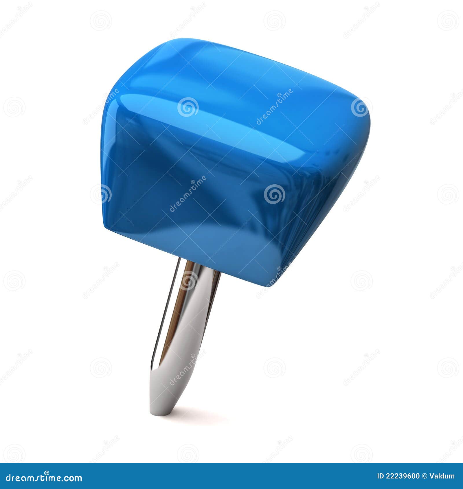Blue thumbtack stock illustration. Illustration of list 22239600