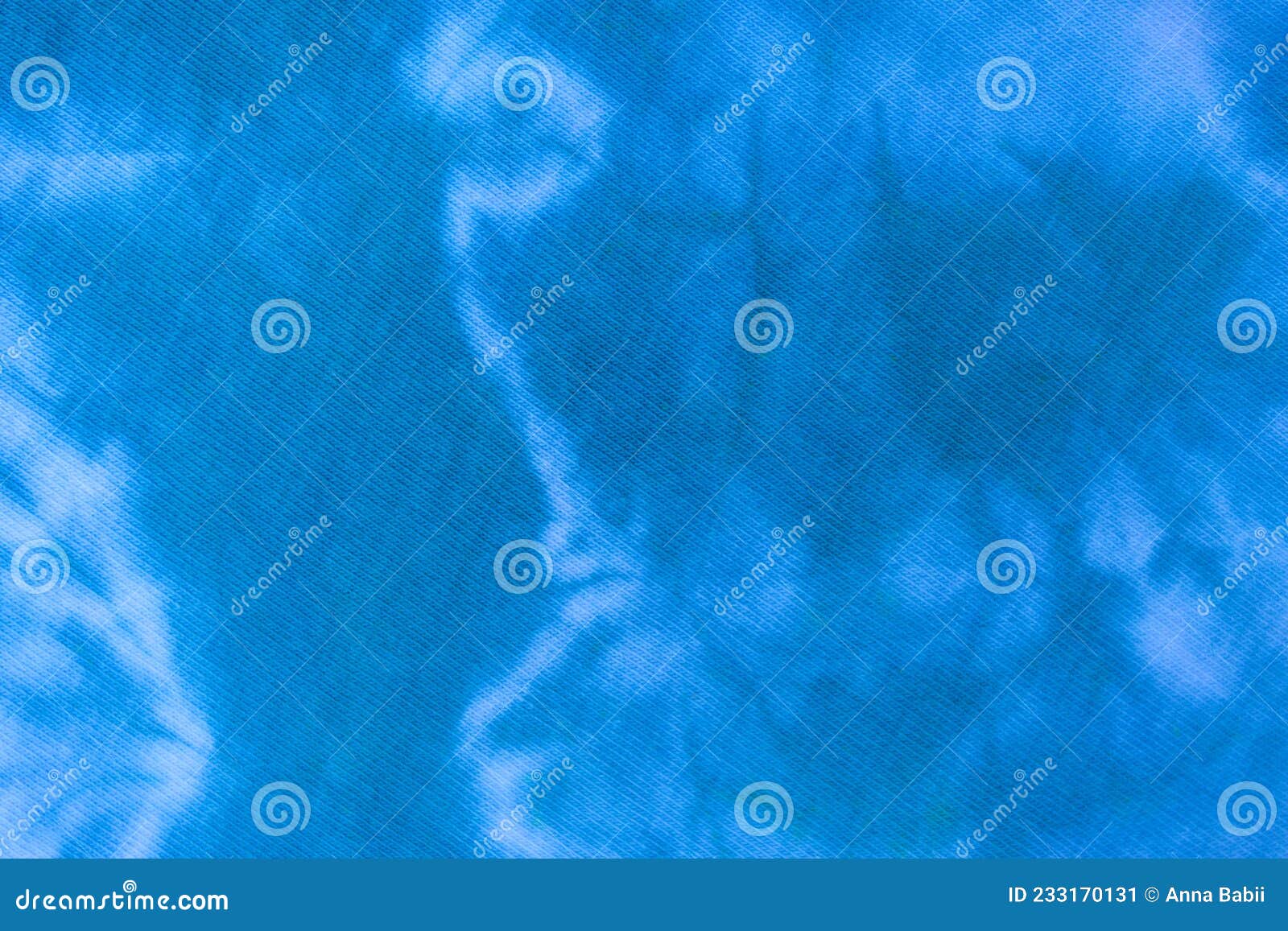 Blue Tie Dye Fabric Hand Made Pattern. Stock Image Image of closeup