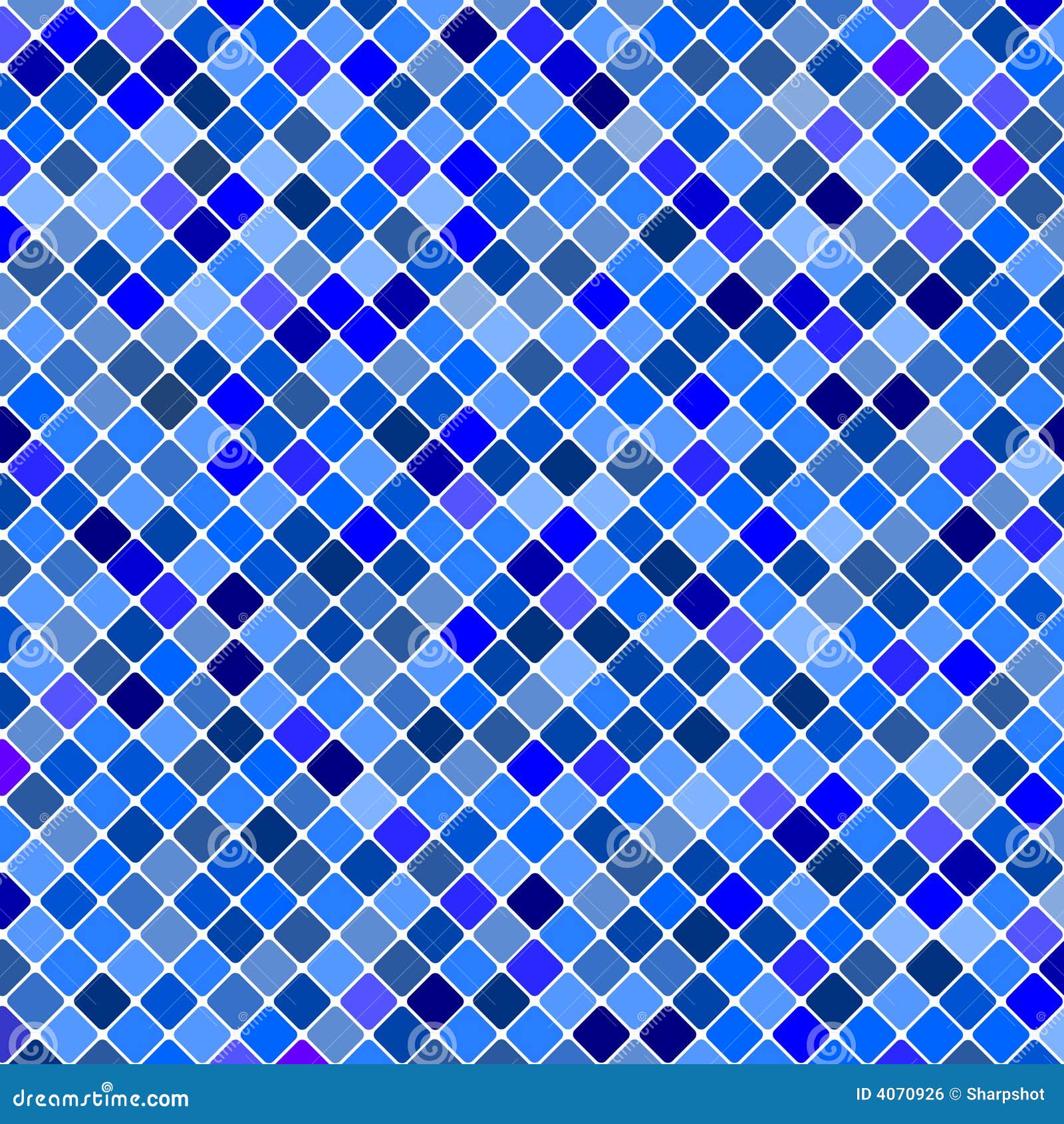 Blue Tiles Pattern Background. Stock Illustration Illustration of