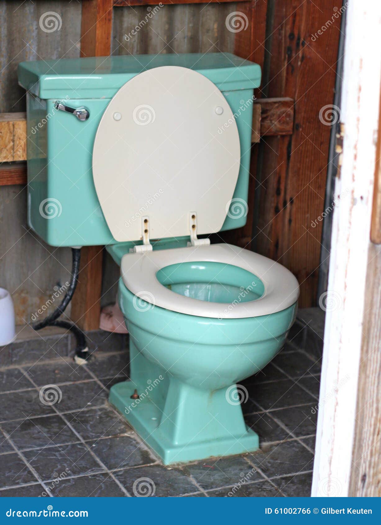 Blue toilet stock photo. Image of flushing, private, toilet 61002766