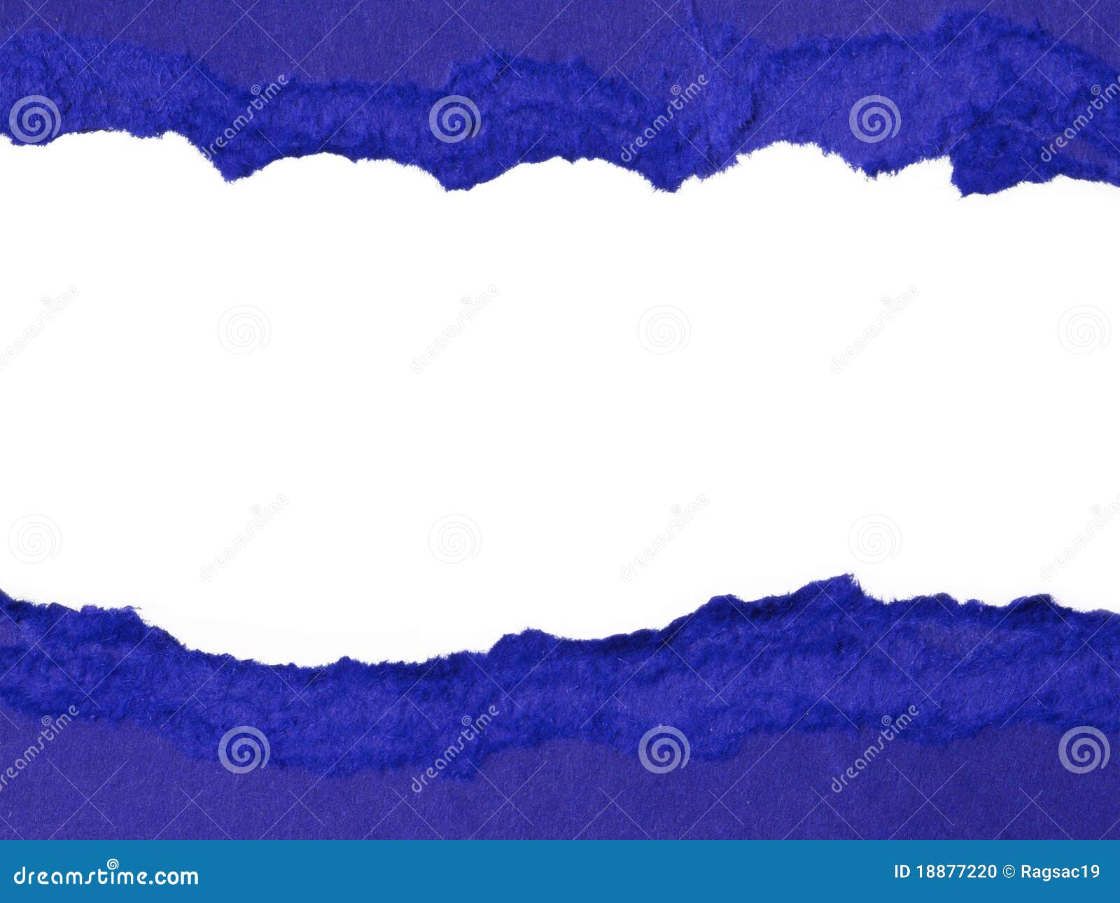 Blue torn paper stock photo. Image of frame, copy, ripped - 18877220