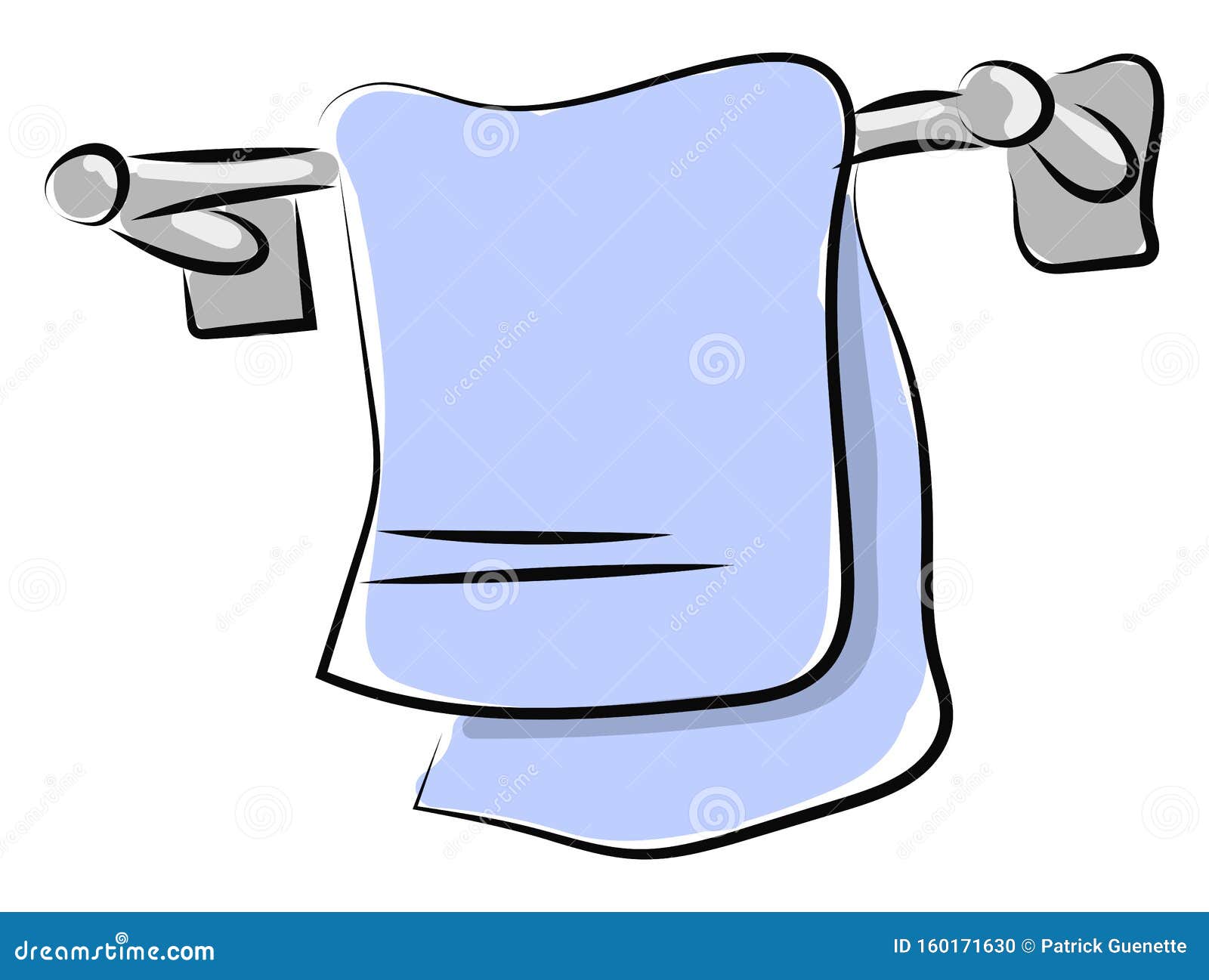 Download A Blue Towel Rolled Up Flat Icon Cartoon Vector ...