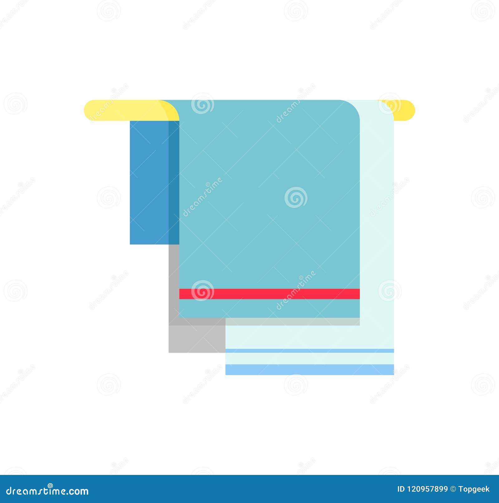 Towels Hanging On Rail Icon Vector Illustration Stock Vector
