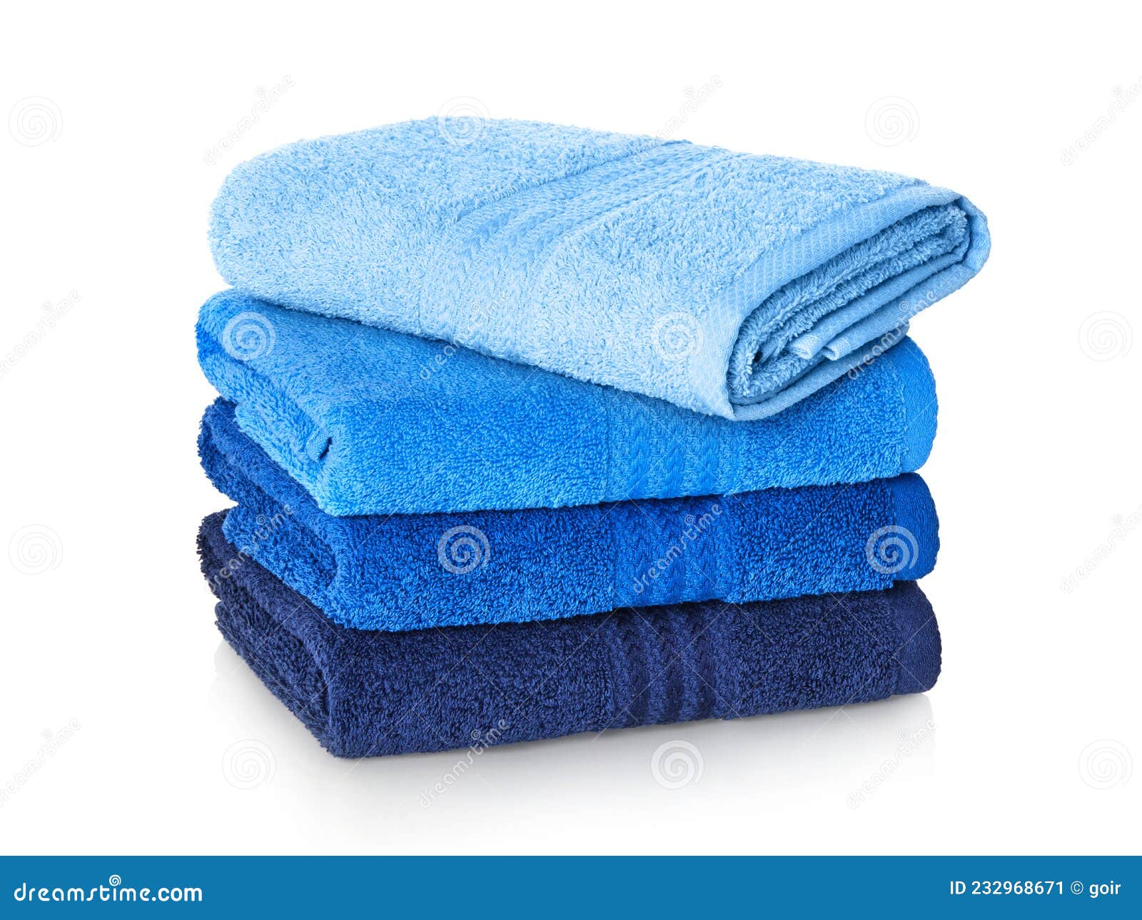 Blue towels stack stock image. Image of white, fresh 232968671