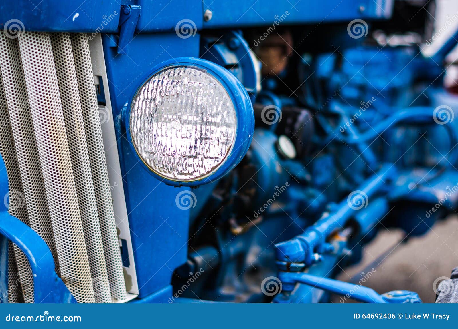 Blue Tractor stock photo. Image of mechanical, gear, mechanics 64692406
