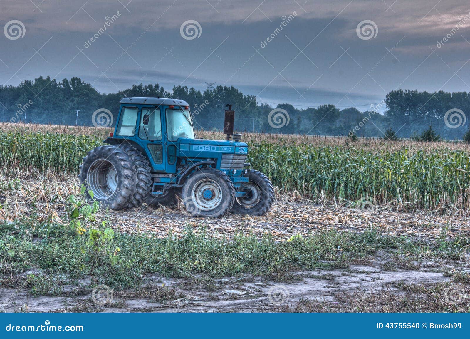 Blue Tractor editorial image. Image of morning, ford 43755540