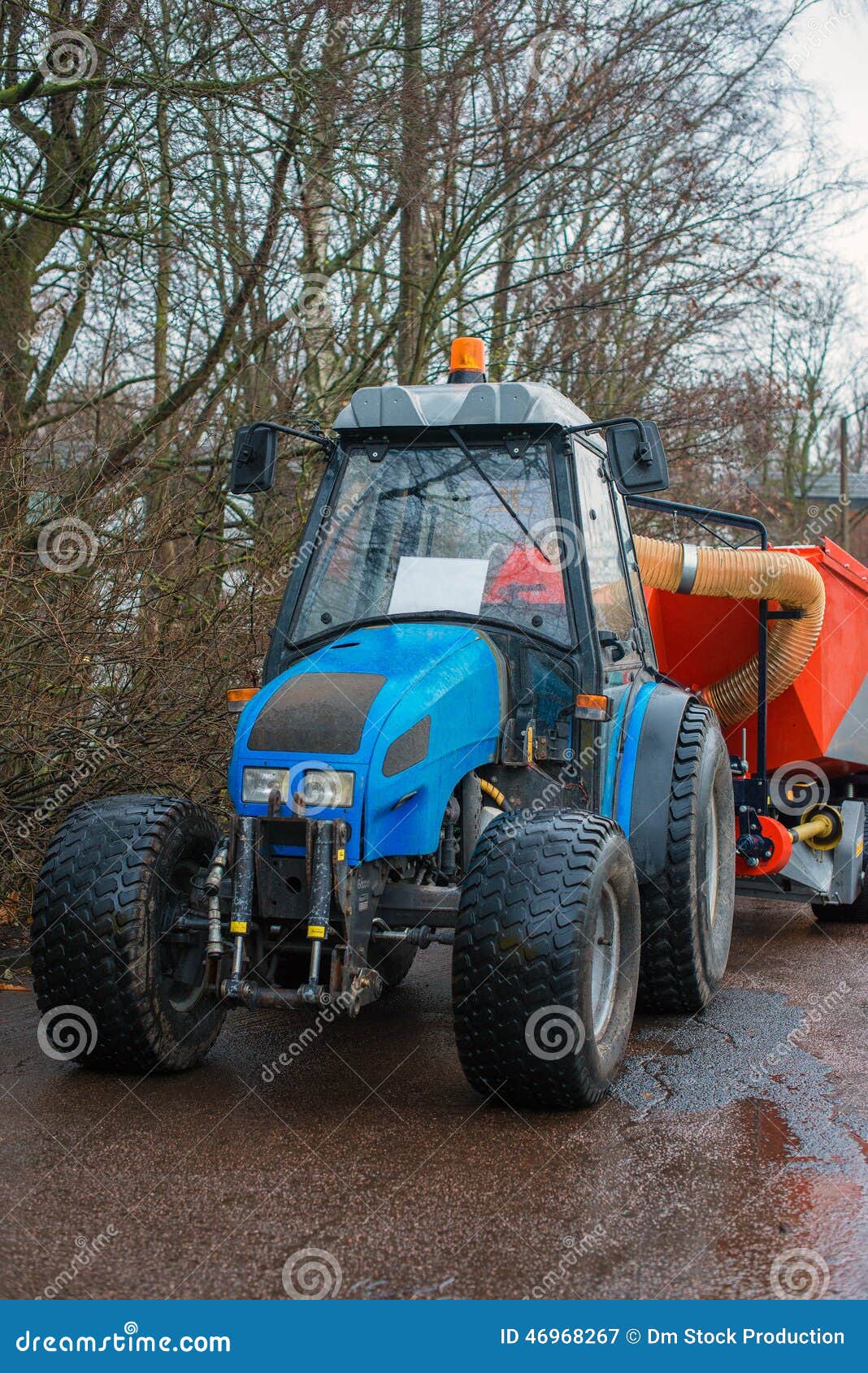Blue tractor. stock image. Image of mechanical, rust 46968267