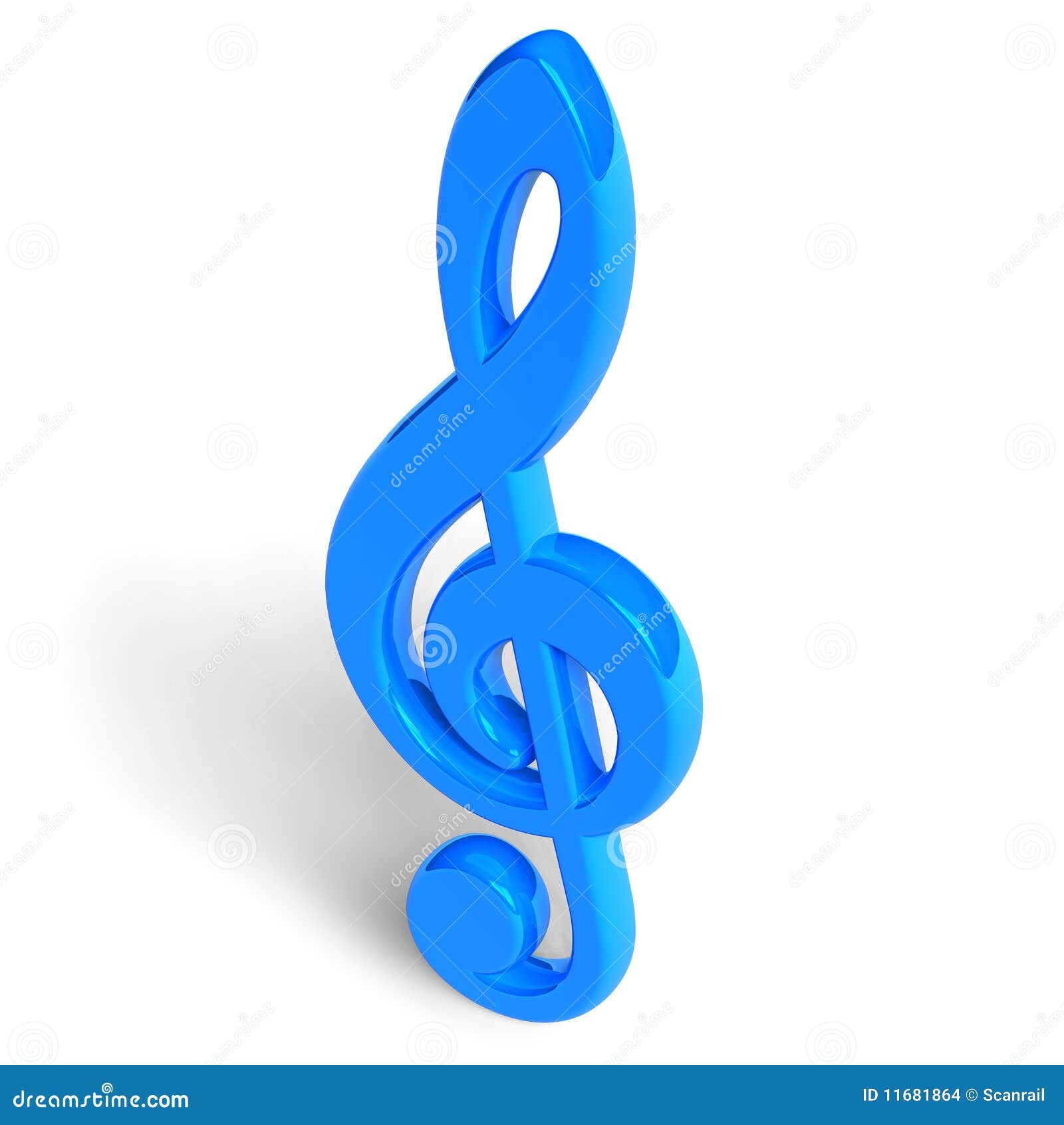 Blue Treble Clef Symbol Vector Illustration | CartoonDealer.com #23724900