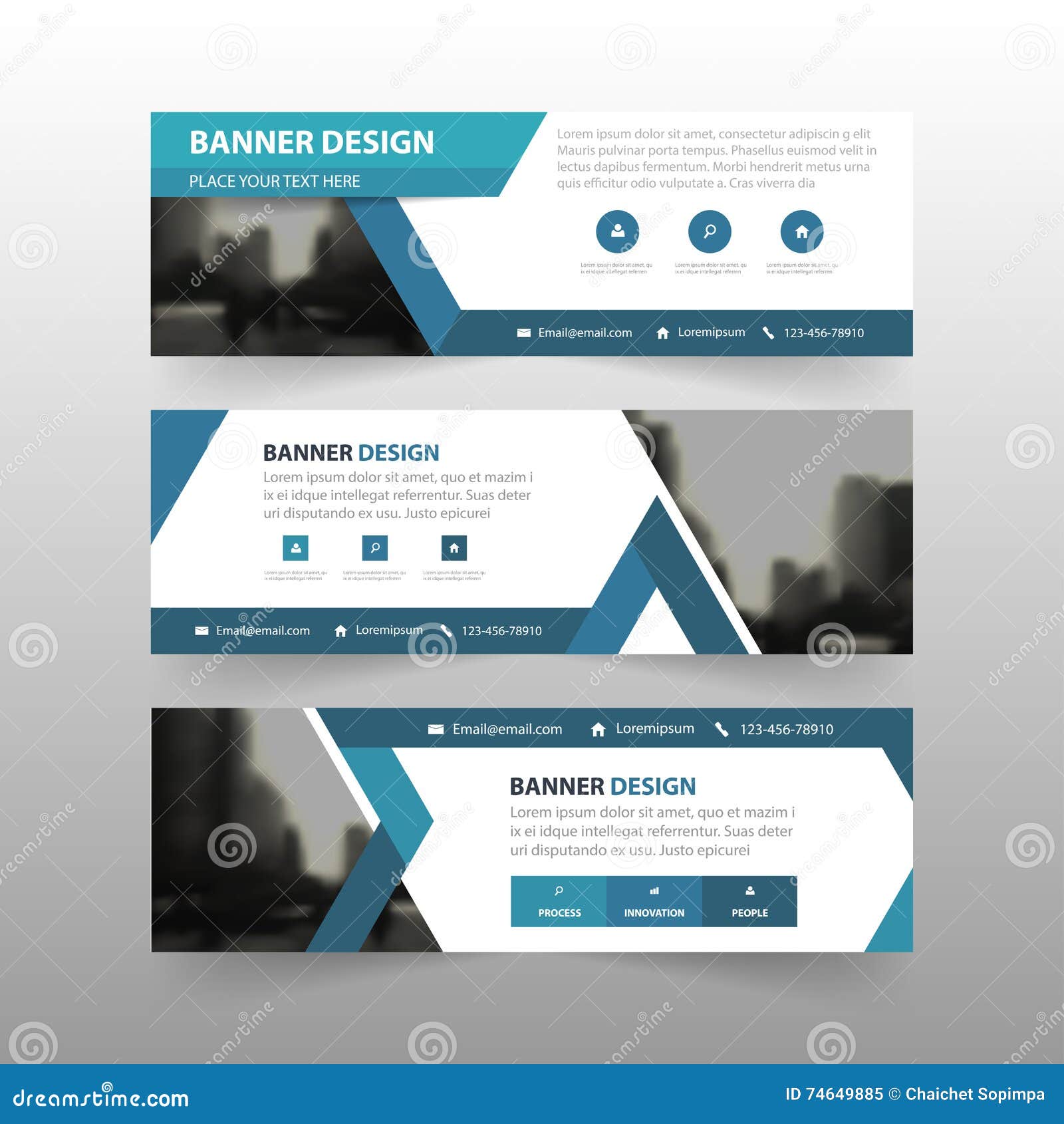 Blue Triangle Abstract Corporate Business Banner Template Horizontal Advertising Business Banner Layout Template Flat Design Set Illustration Megapixl