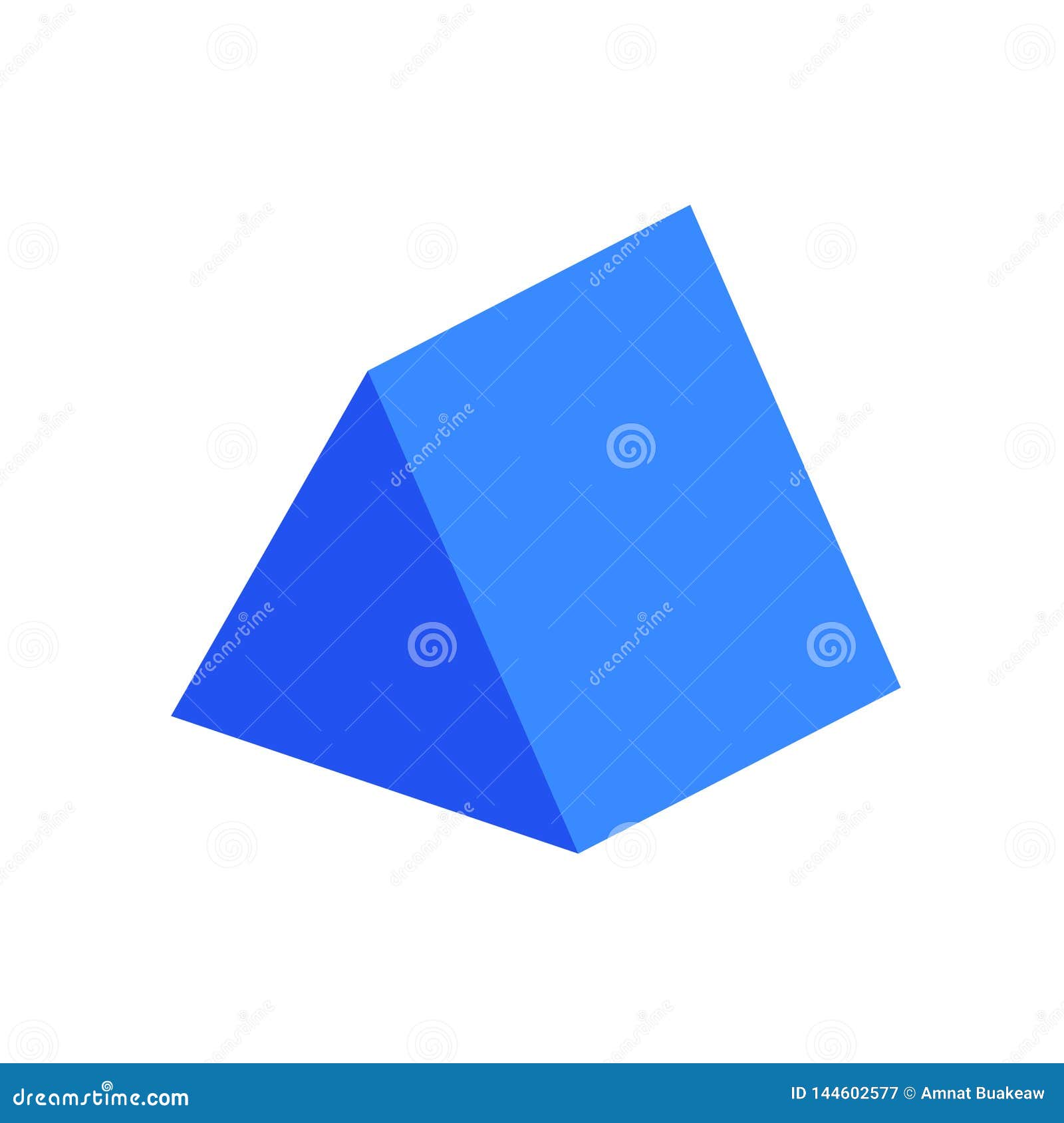 Blue Triangular Prism Basic Simple 3d Shape Isolated on White Background,  Geometric Triangular Prism Icon, 3d Shape Symbol Stock Vector -  Illustration of icosahedron, collection: 144602577