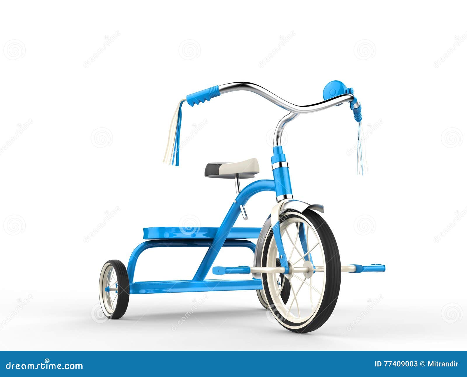 Blue Tricycle Studio Shot Stock Illustration Illustration of wheel