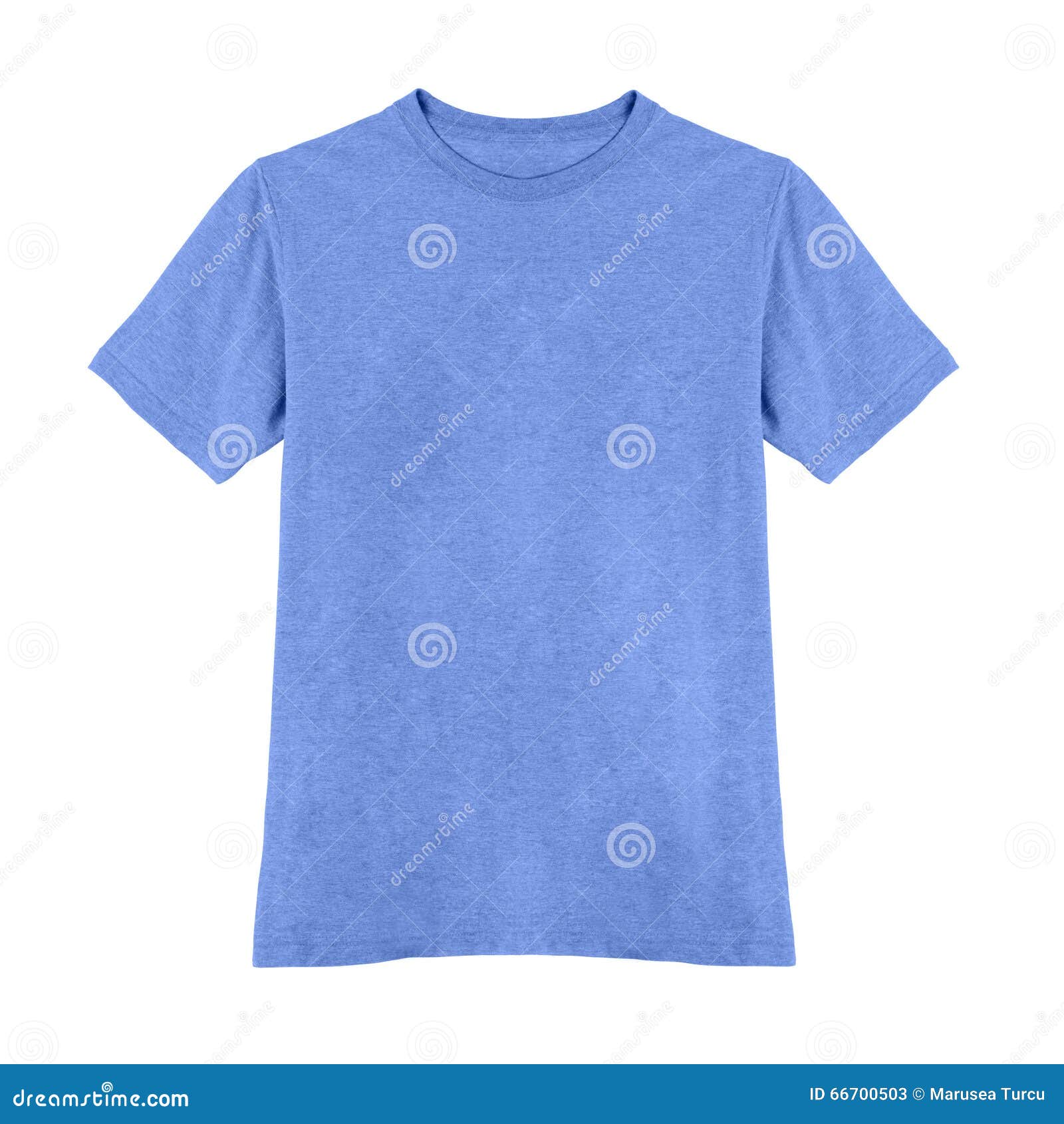 Blue Tshirt Isolated on White Stock Image - Image of cotton, casual ...