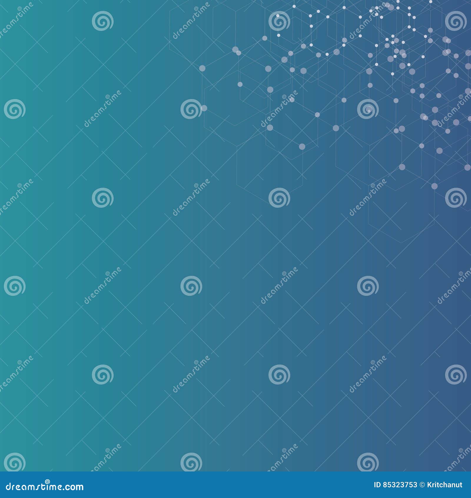 Blue Turquoise Gradient Abstract Background with Molecular Pattern ...