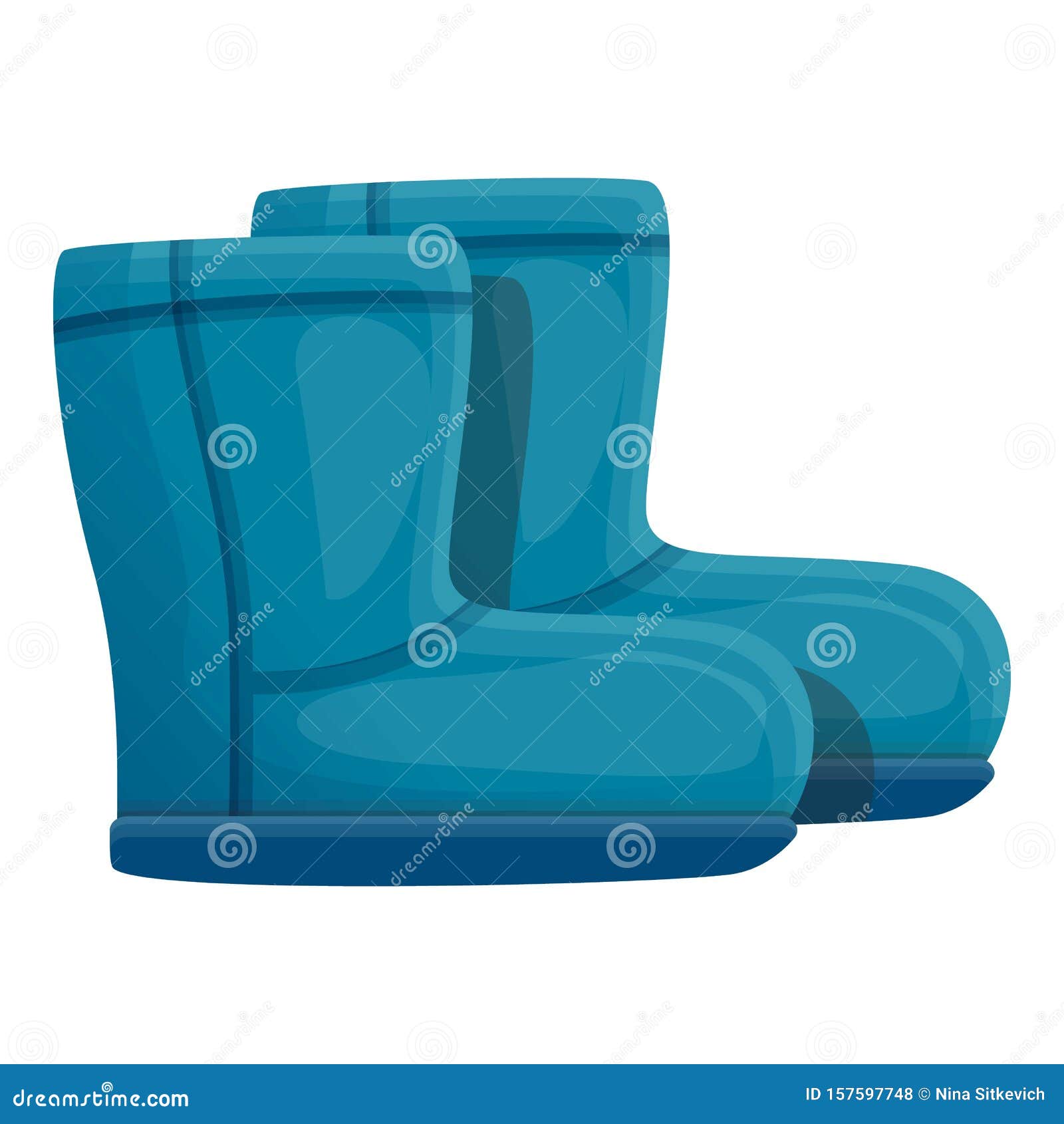Blue Ugg Boots Icon, Cartoon Style Stock Vector Illustration of brumal, gray 157597748