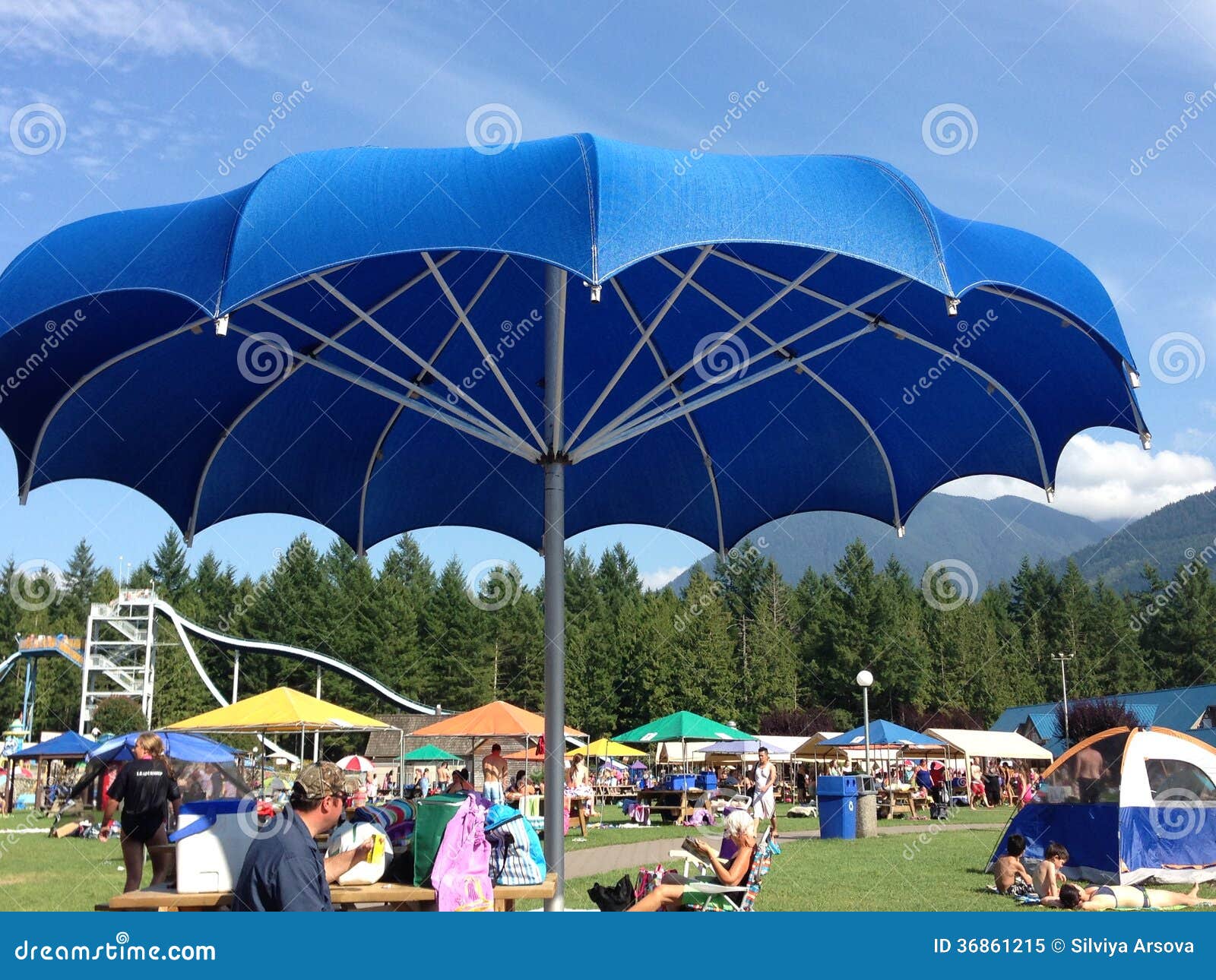 Blue Umbrella Editorial Image Image 36861215