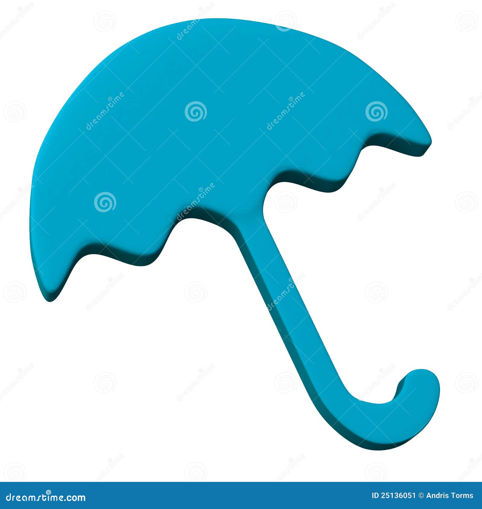 Blue umbrella icon 3d stock illustration. Illustration of abstract