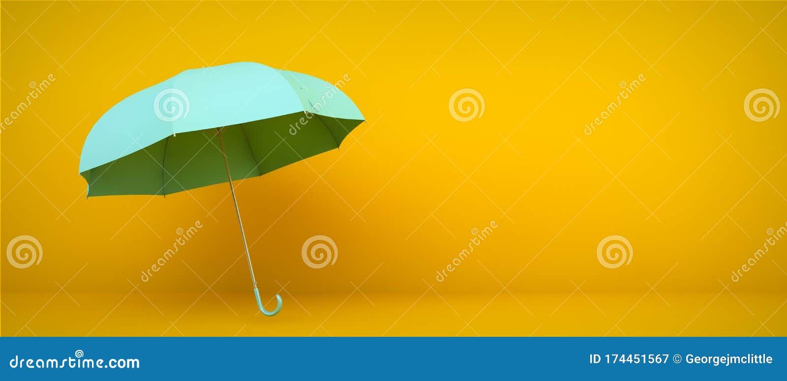 Blue umbrella stock illustration. Illustration of white 174451567