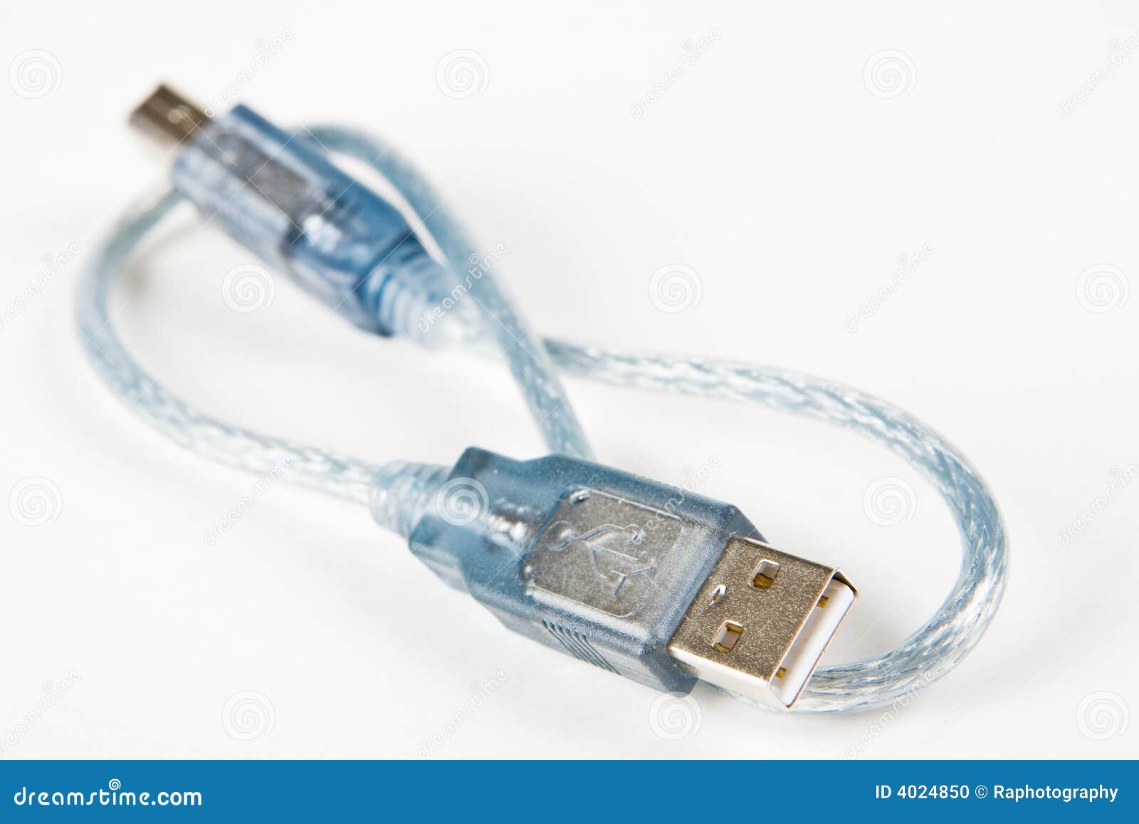 A blue usb cable stock photo. Image of data, connect, accessory 4024850