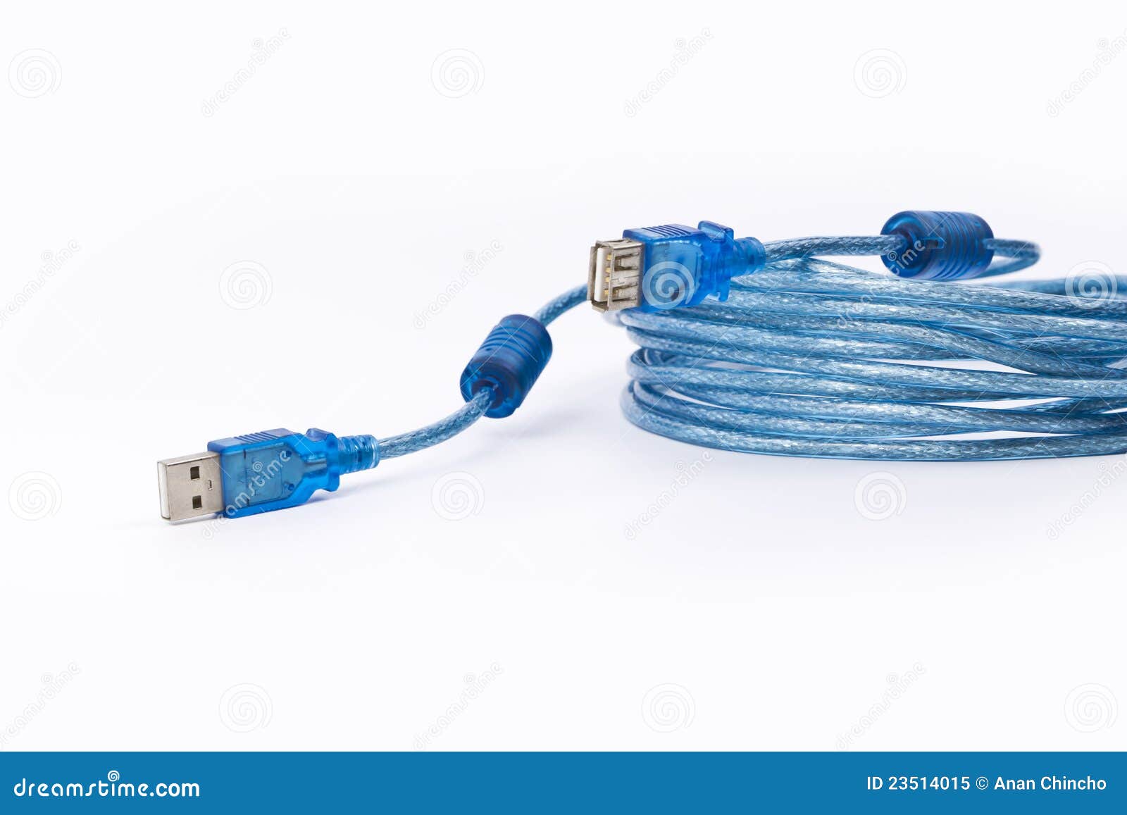 Blue usb plug. stock image. Image of cable, hardware 23514015