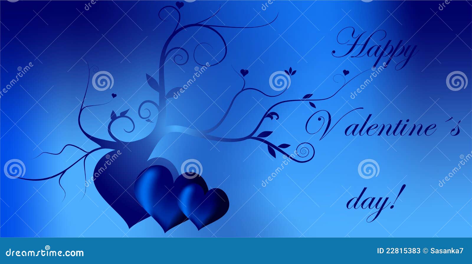 Blue Valentine Card Stock Photos Image 22815383