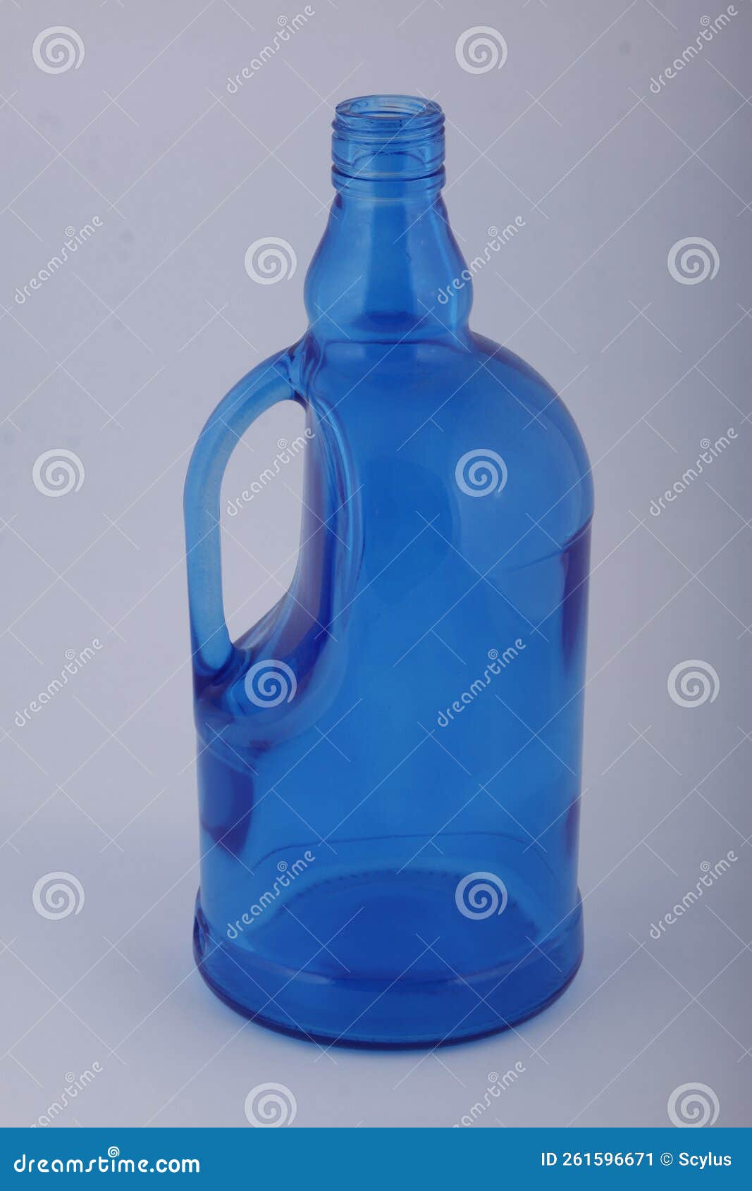 Blue vase and water bottle stock image. Image of blue 261596671