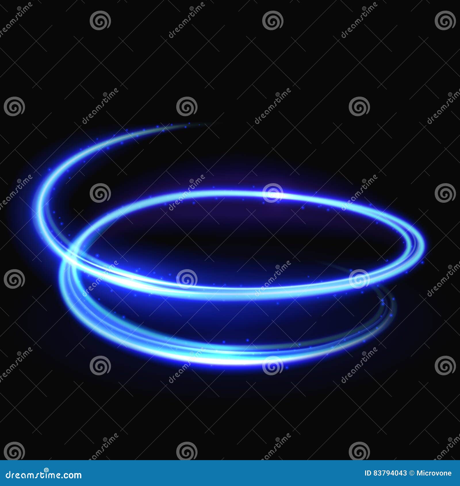 blue  light whirlpool, luminous swirling, glowing spiral background
