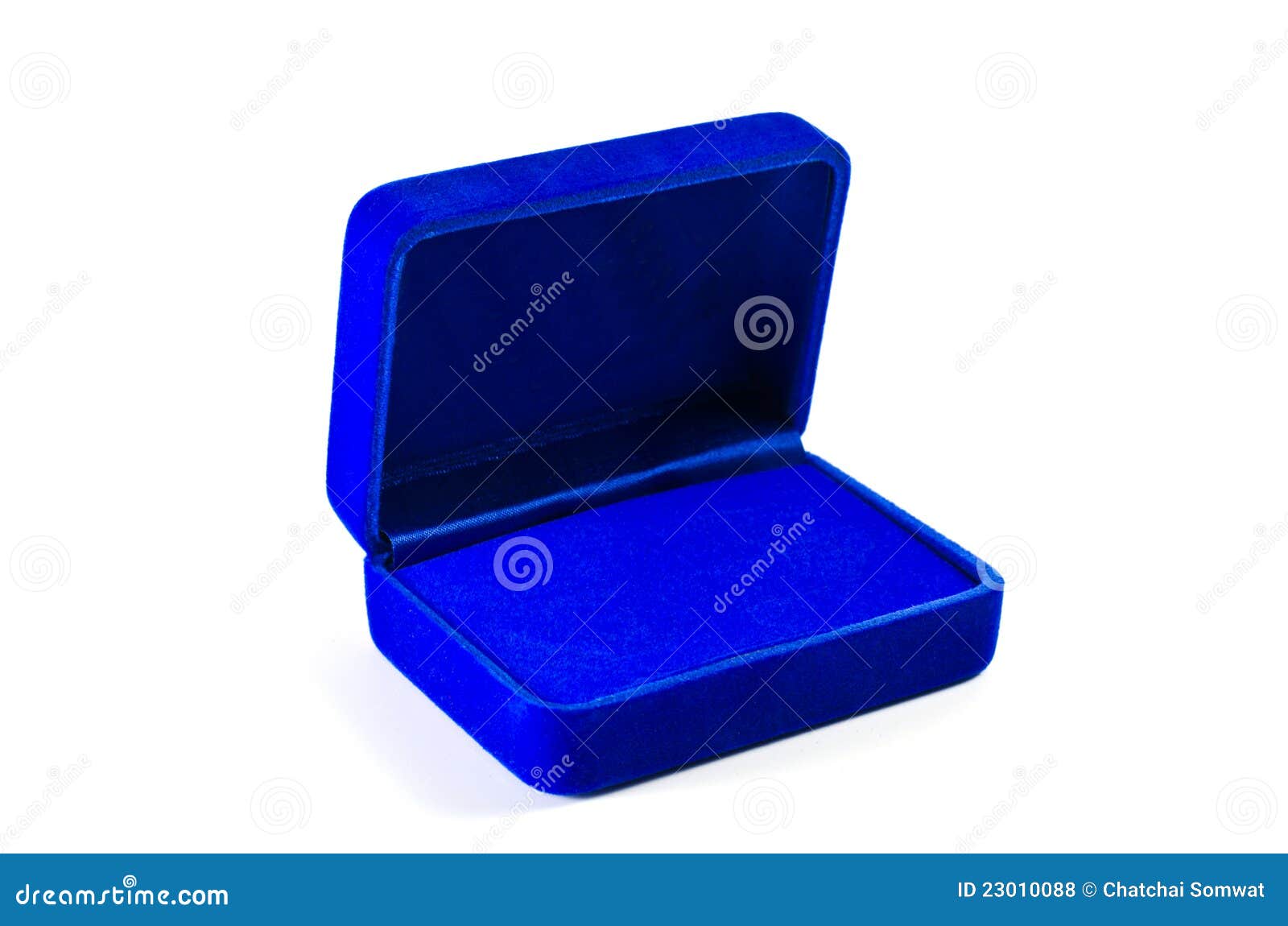 Blue velvet box. stock photo. Image of empty, romantic 23010088