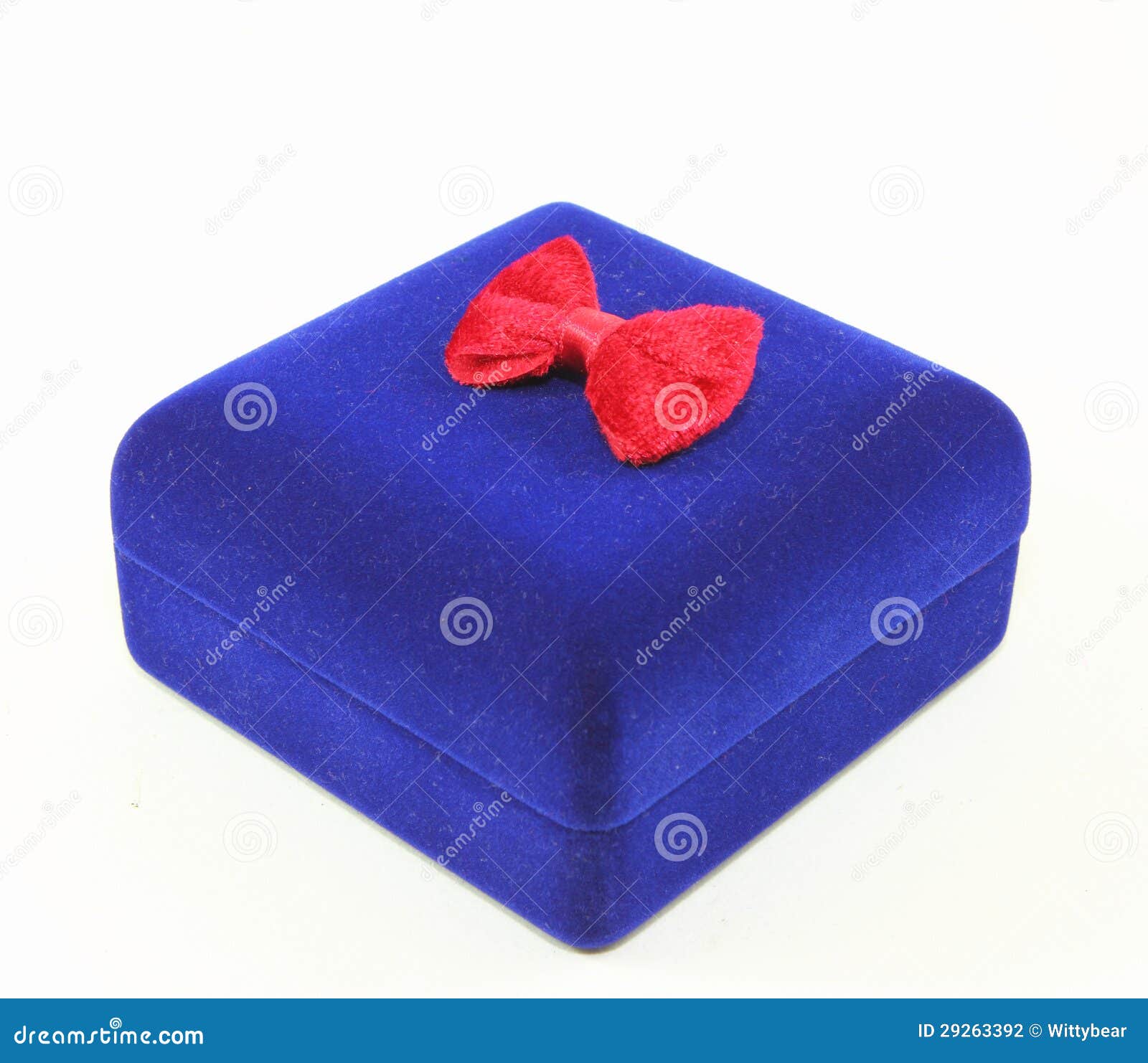 Blue Velvet Box on White Background Stock Photo Image of closed