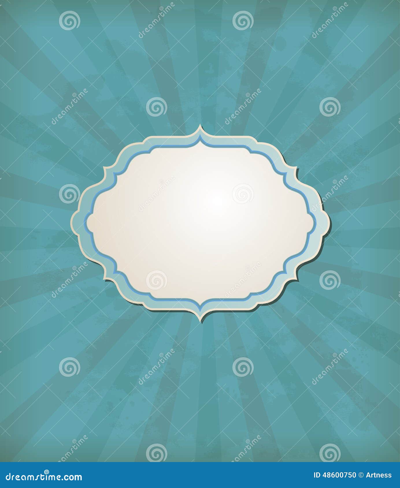 Blue vintage background stock vector. Illustration of retro - 48600750